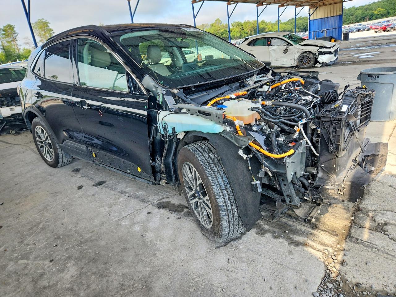 2021 Ford Escape Sel Черный vin: 1FMCU0CZXMUA39670