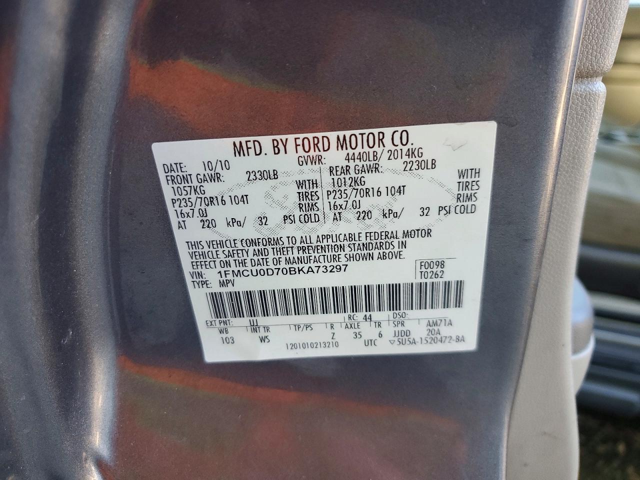 2011 Ford Escape Xlt Gray vin: 1FMCU0D70BKA73297