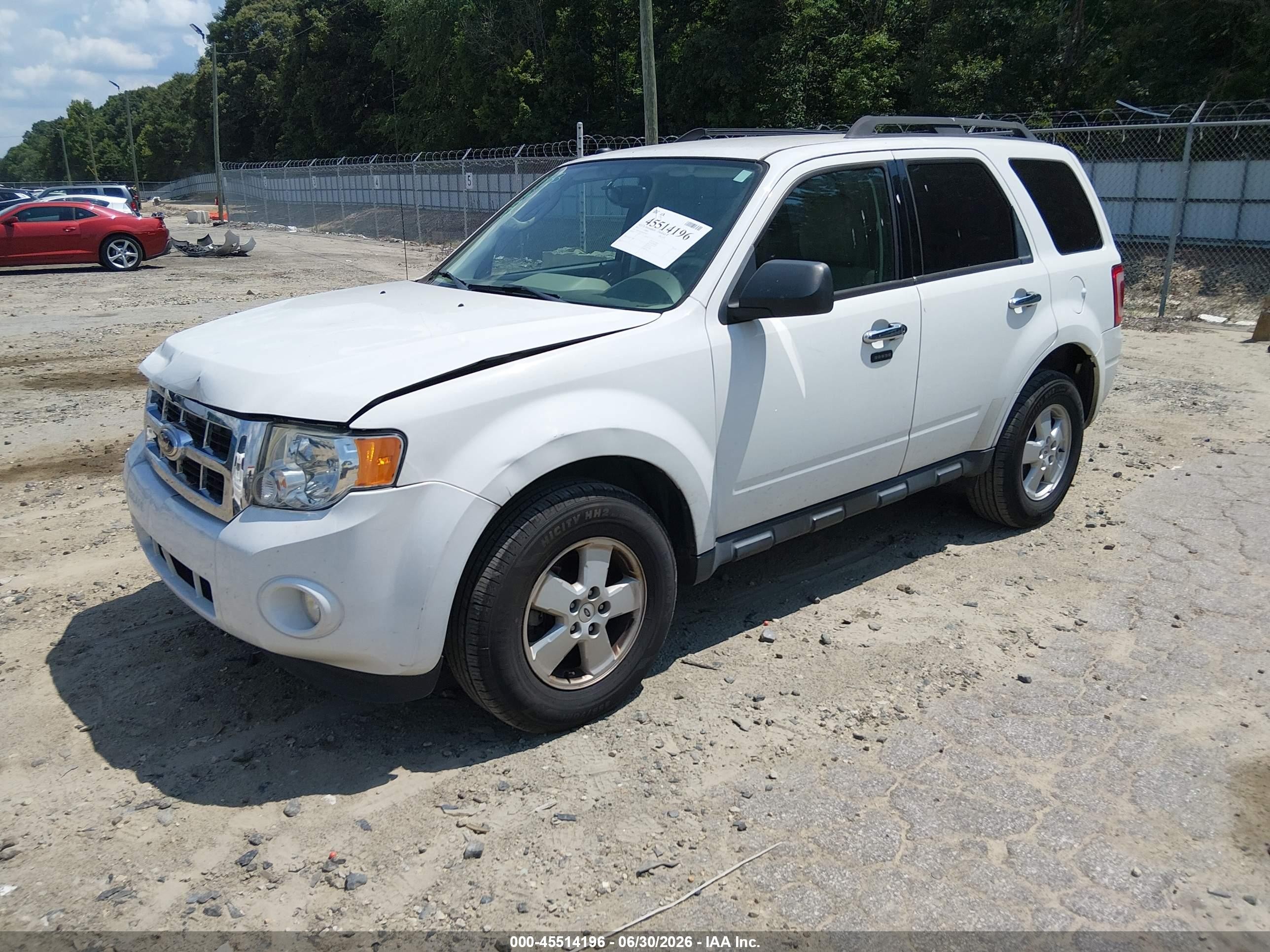 2012 Ford Escape Xlt White vin: 1FMCU0D70CKC20526
