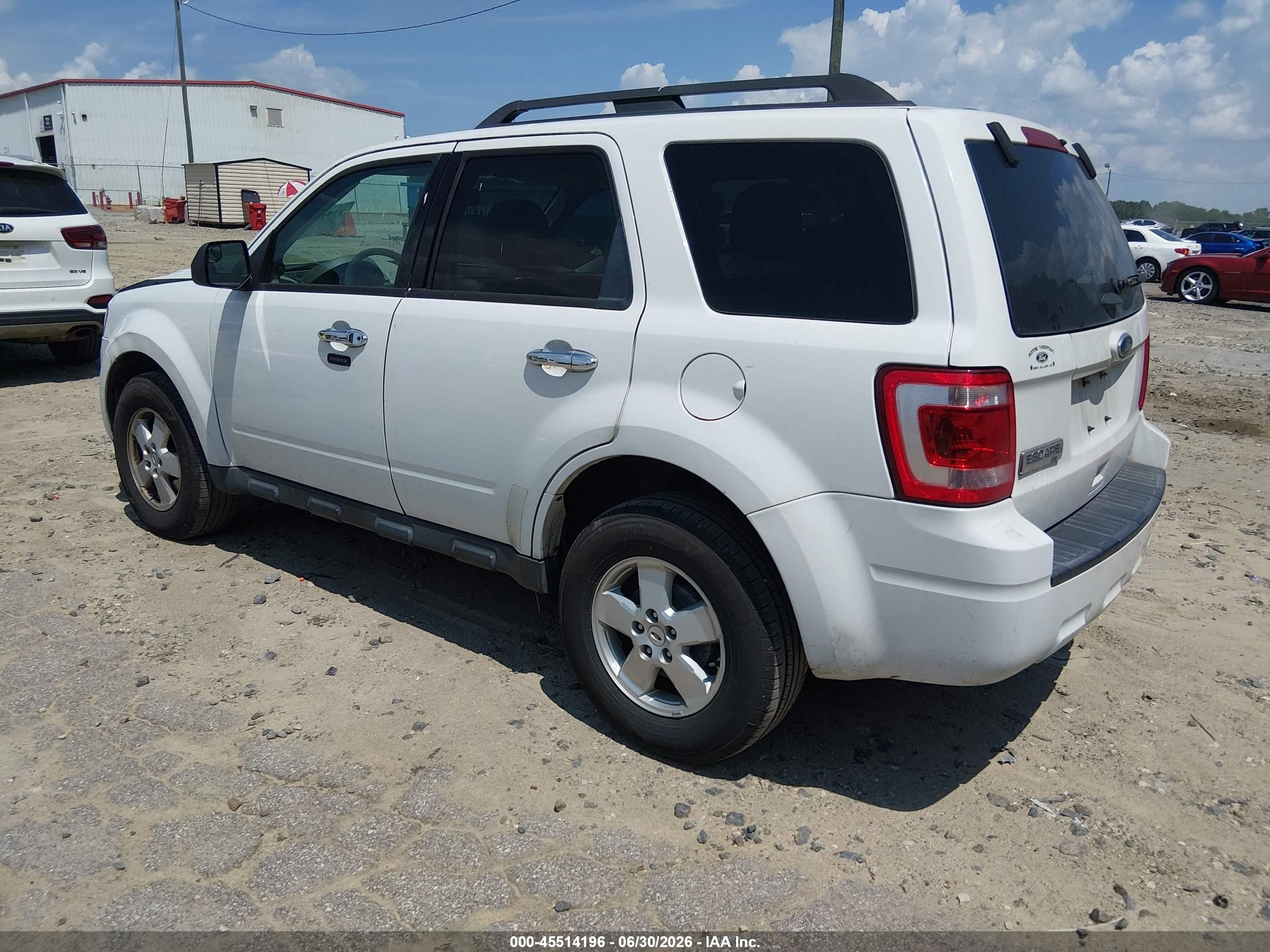 2012 Ford Escape Xlt White vin: 1FMCU0D70CKC20526