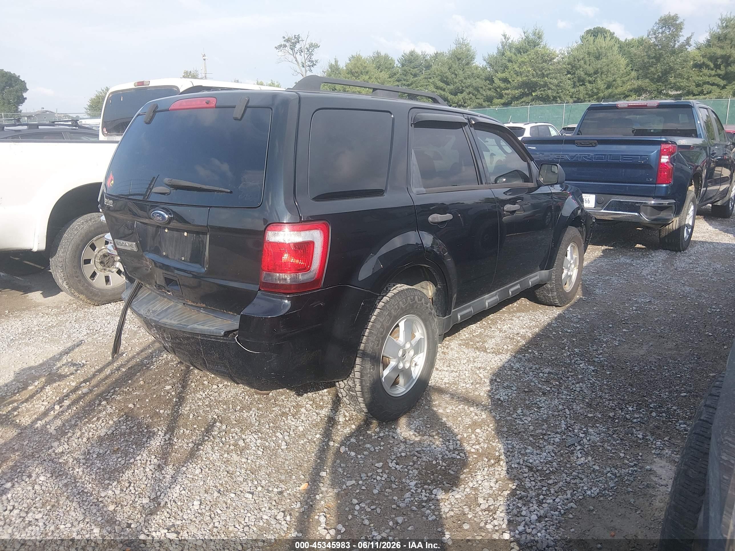2012 Ford Escape Xlt Black vin: 1FMCU0D71CKC85465