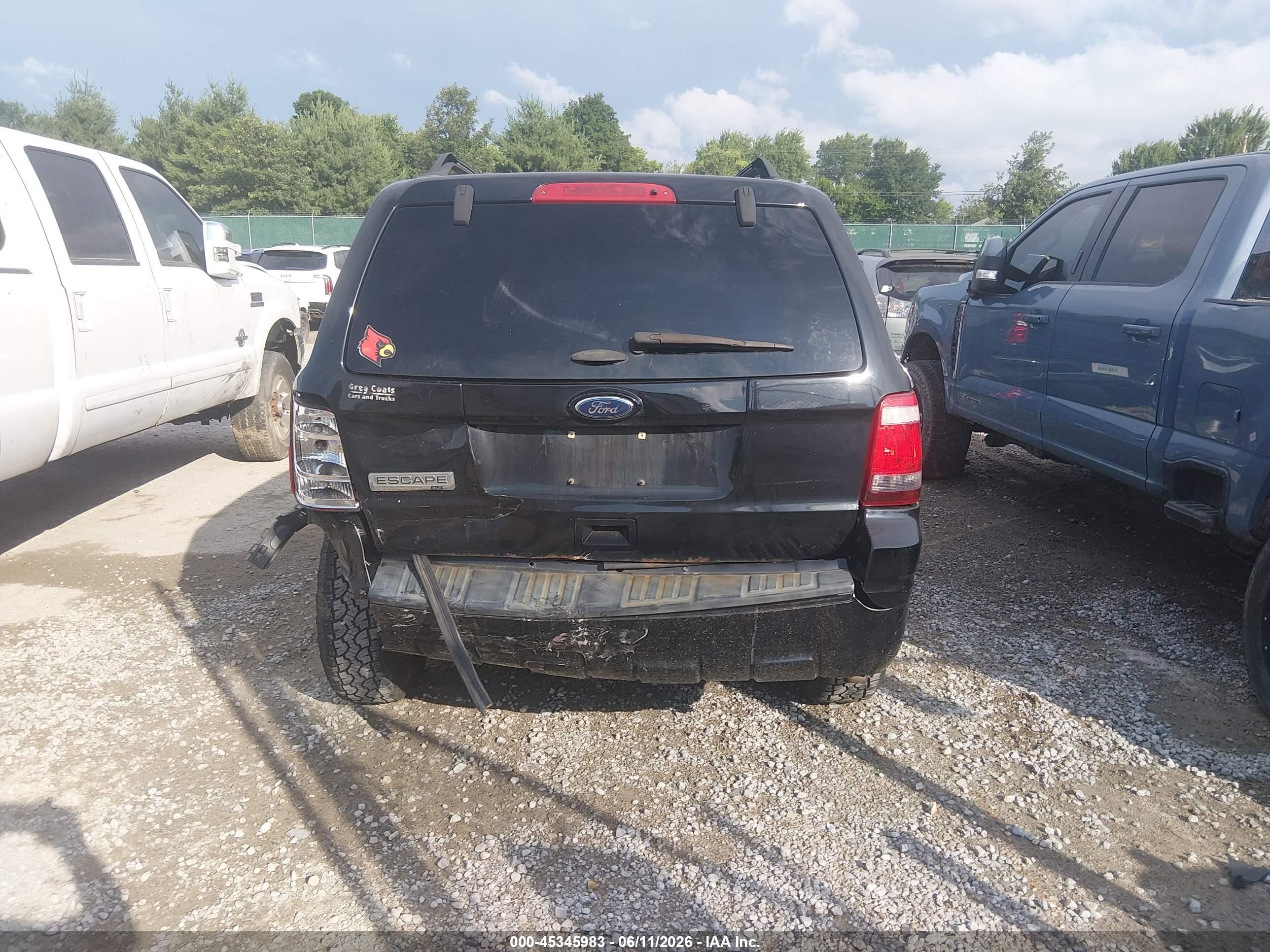2012 Ford Escape Xlt Black vin: 1FMCU0D71CKC85465
