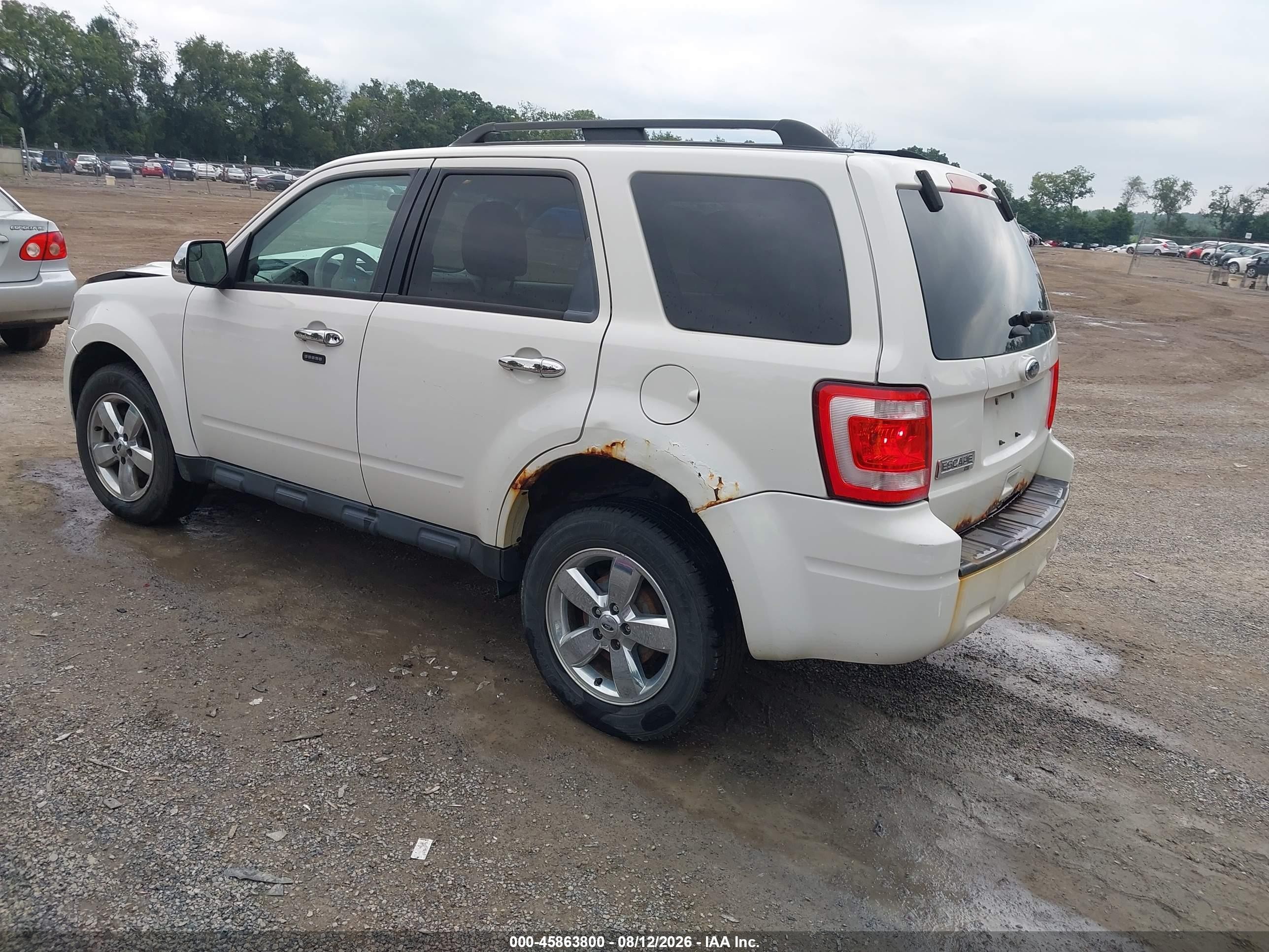 2012 Ford Escape Xlt White vin: 1FMCU0D72CKA73335