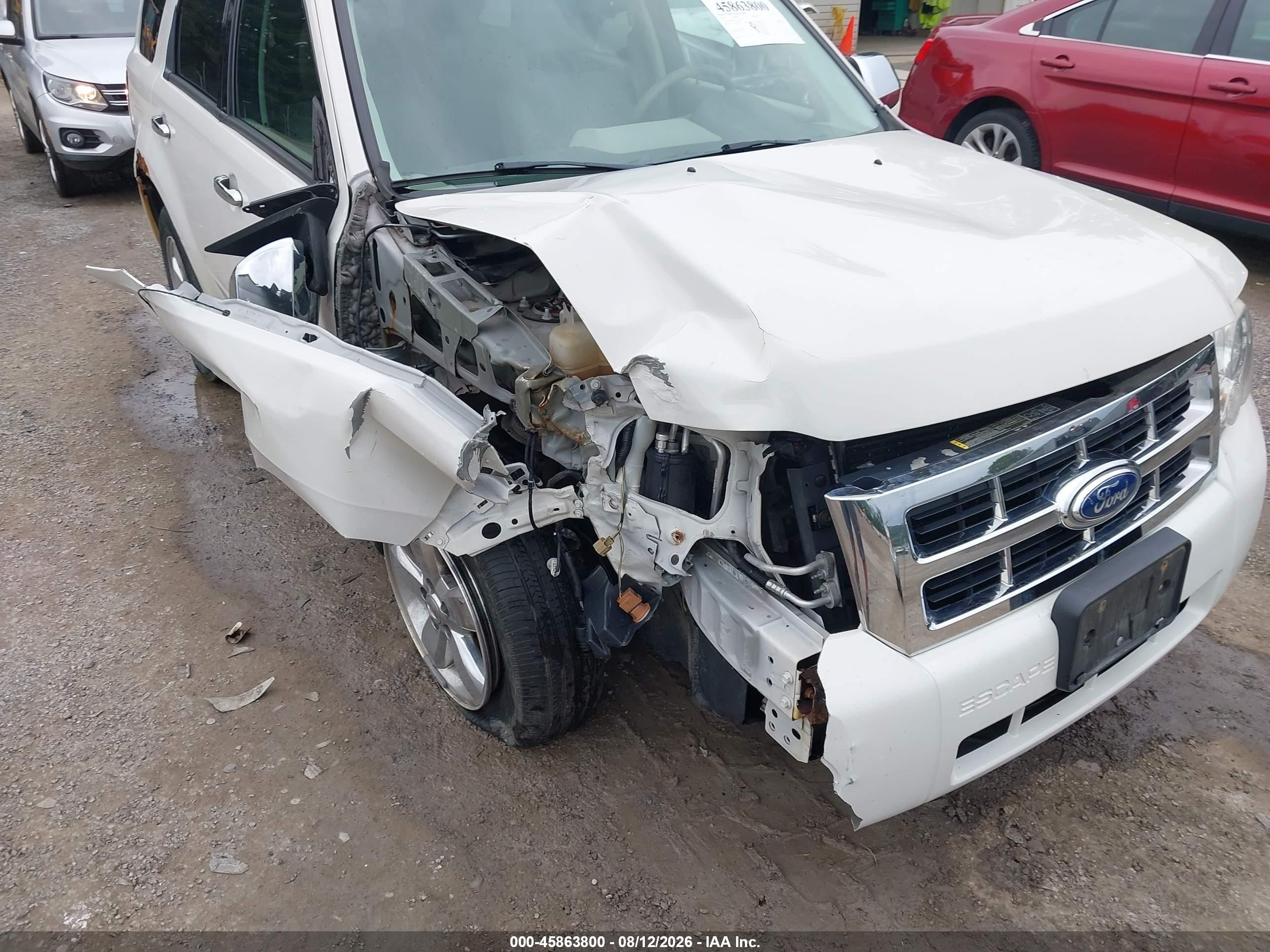 2012 Ford Escape Xlt White vin: 1FMCU0D72CKA73335