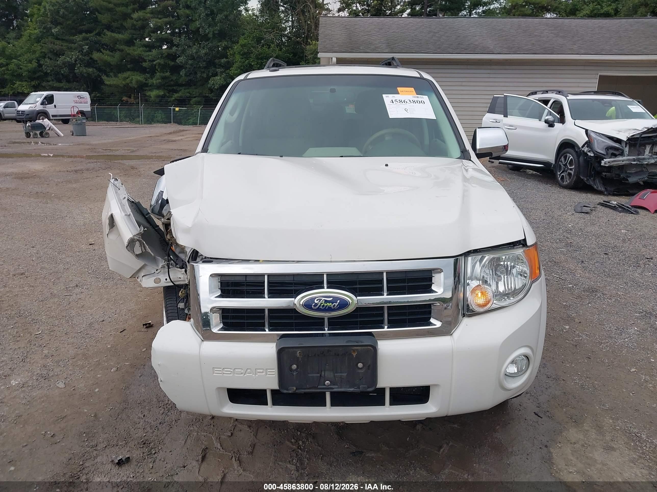 2012 Ford Escape Xlt White vin: 1FMCU0D72CKA73335