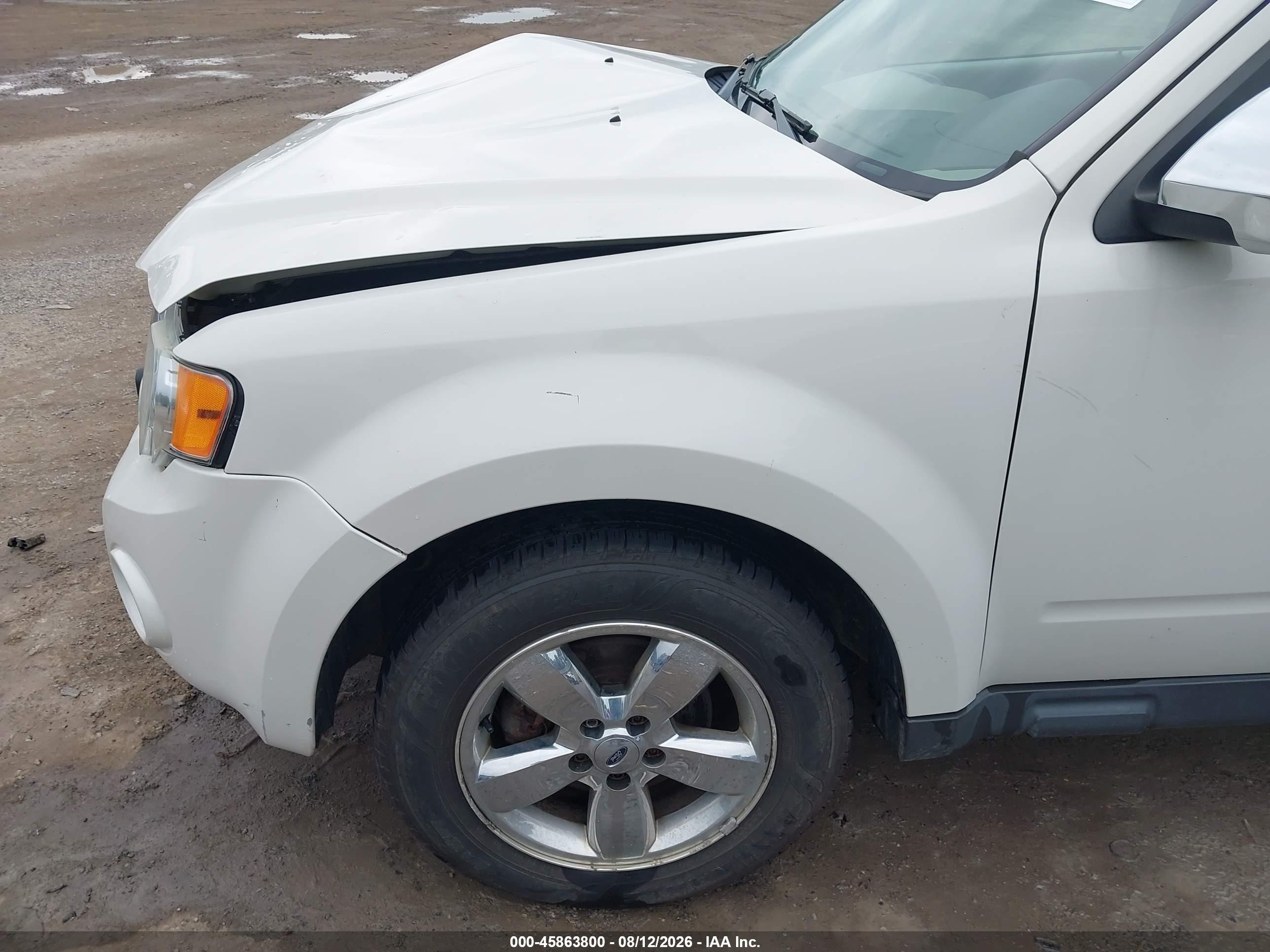 2012 Ford Escape Xlt White vin: 1FMCU0D72CKA73335