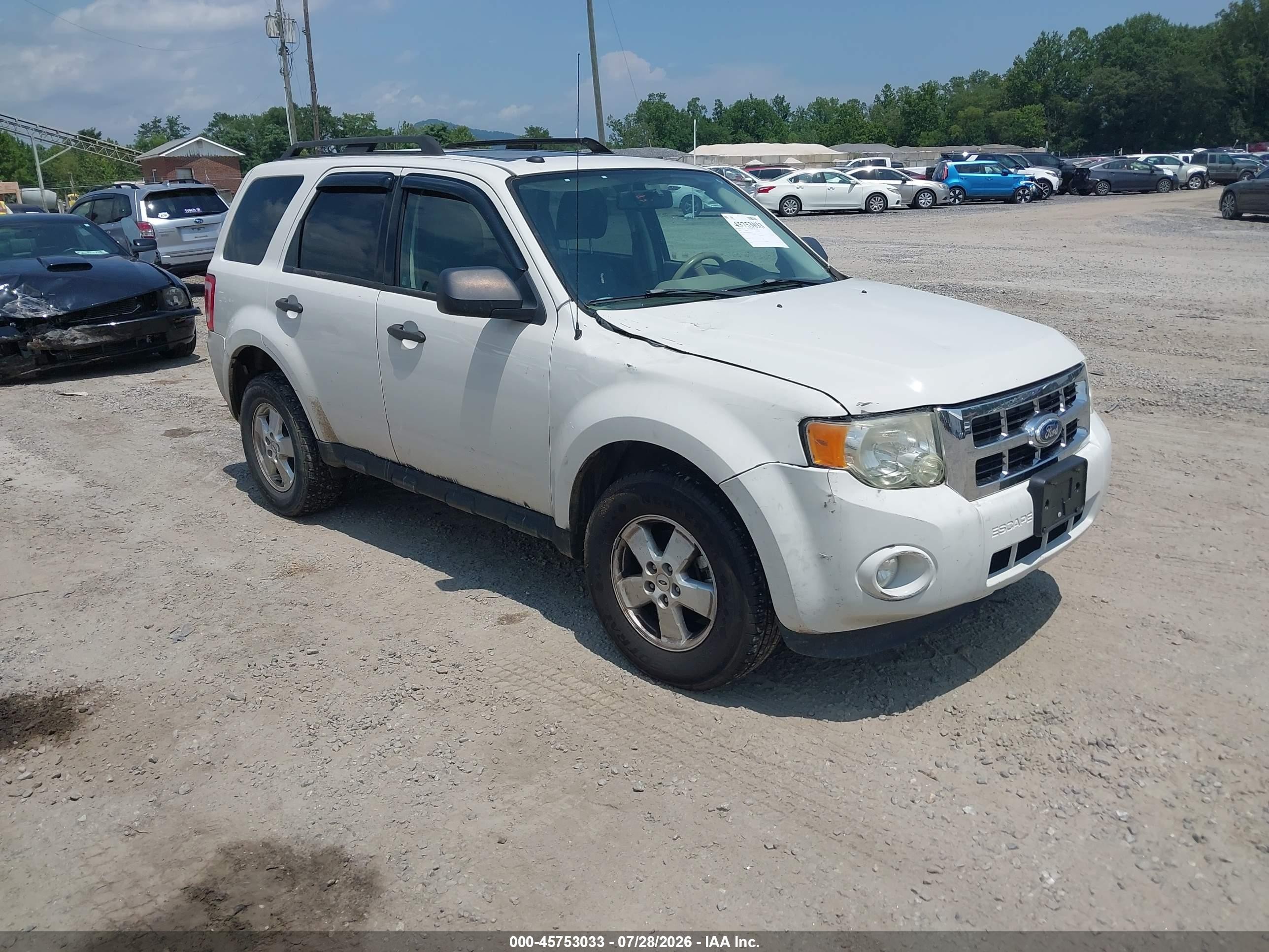 2010 Ford Escape Xlt White vin: 1FMCU0D74AKB61719