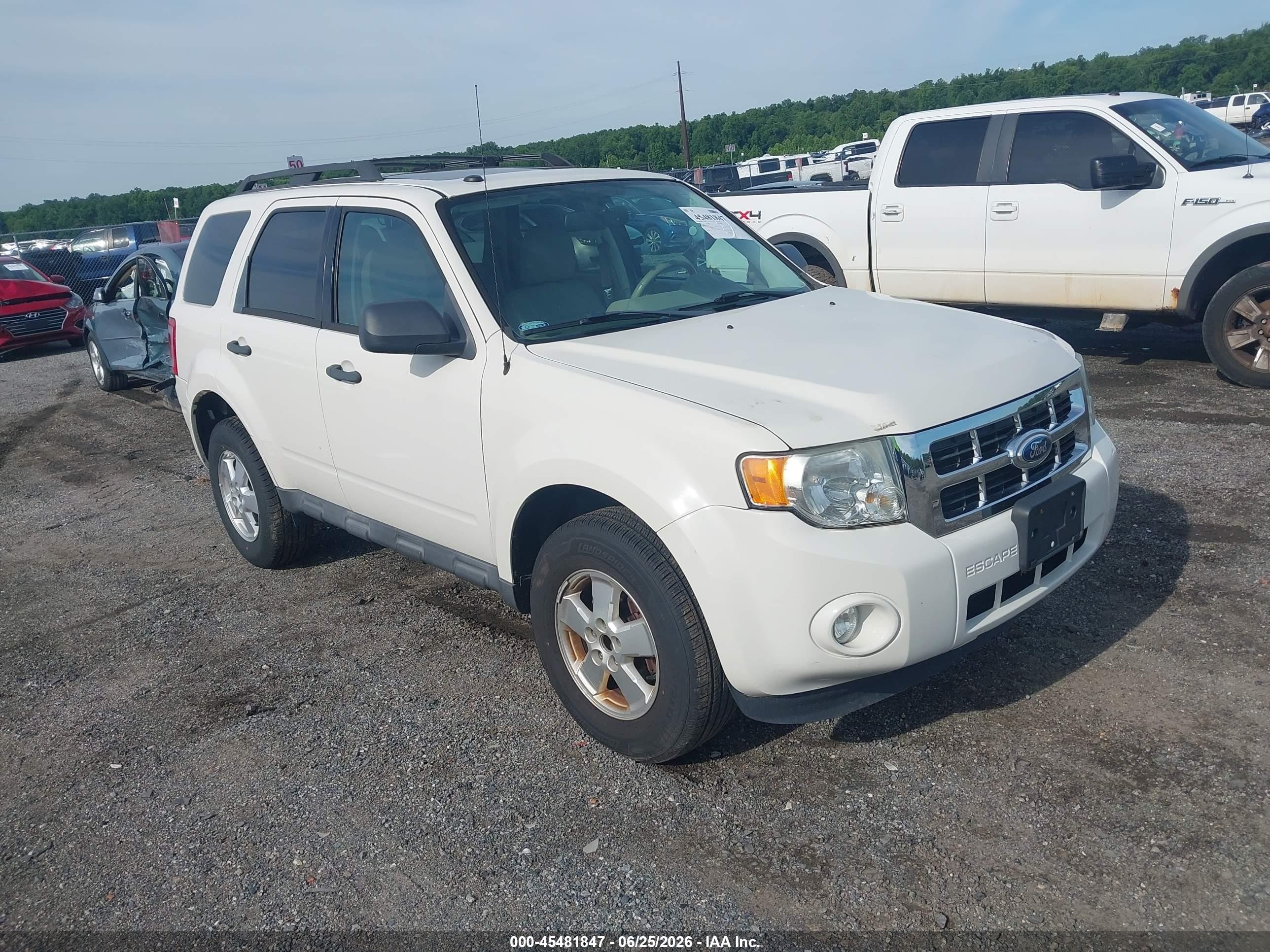 2012 Ford Escape Xlt White vin: 1FMCU0D74CKA97765