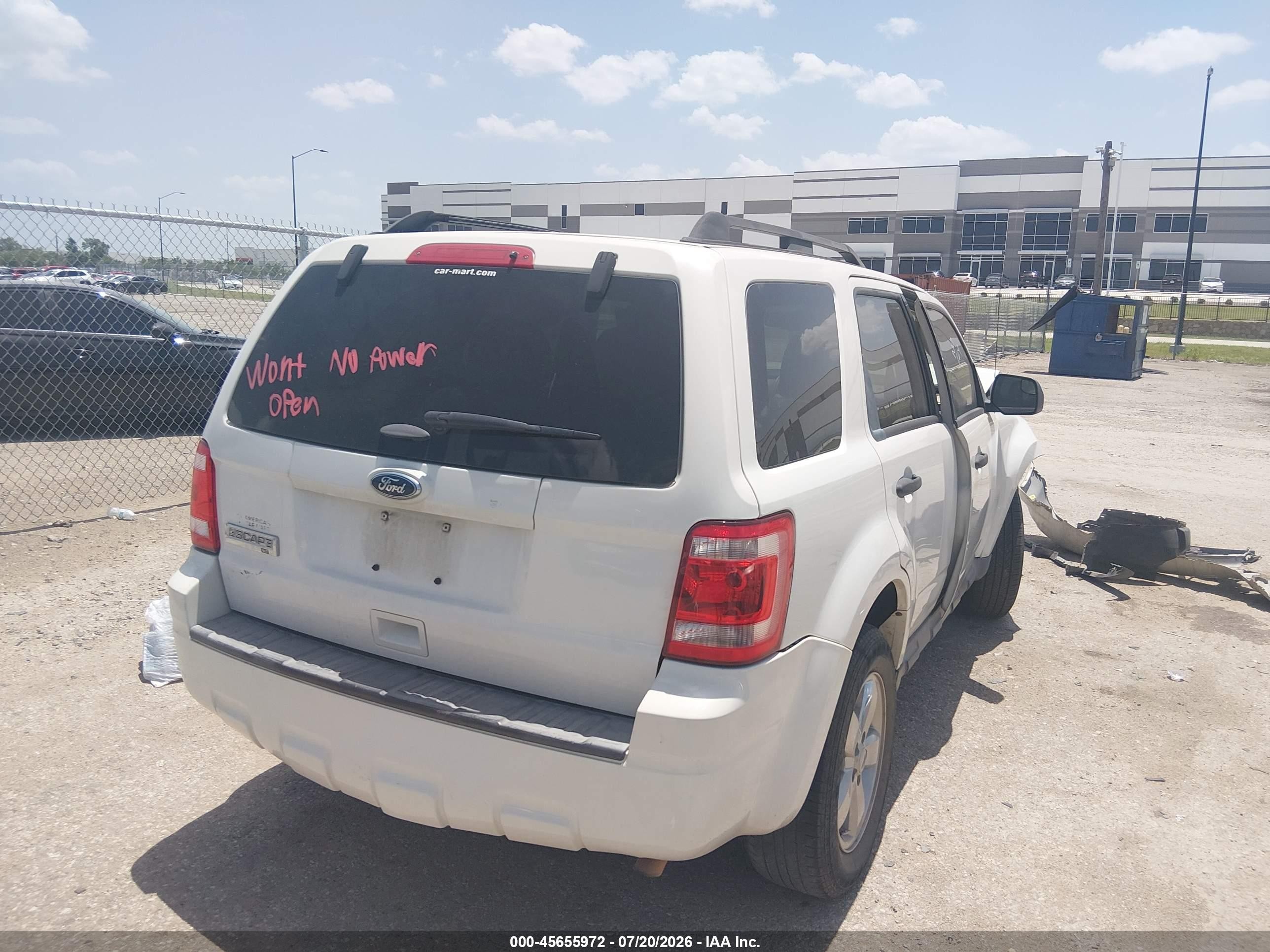 2012 Ford Escape Xlt Белый vin: 1FMCU0D76CKB30829