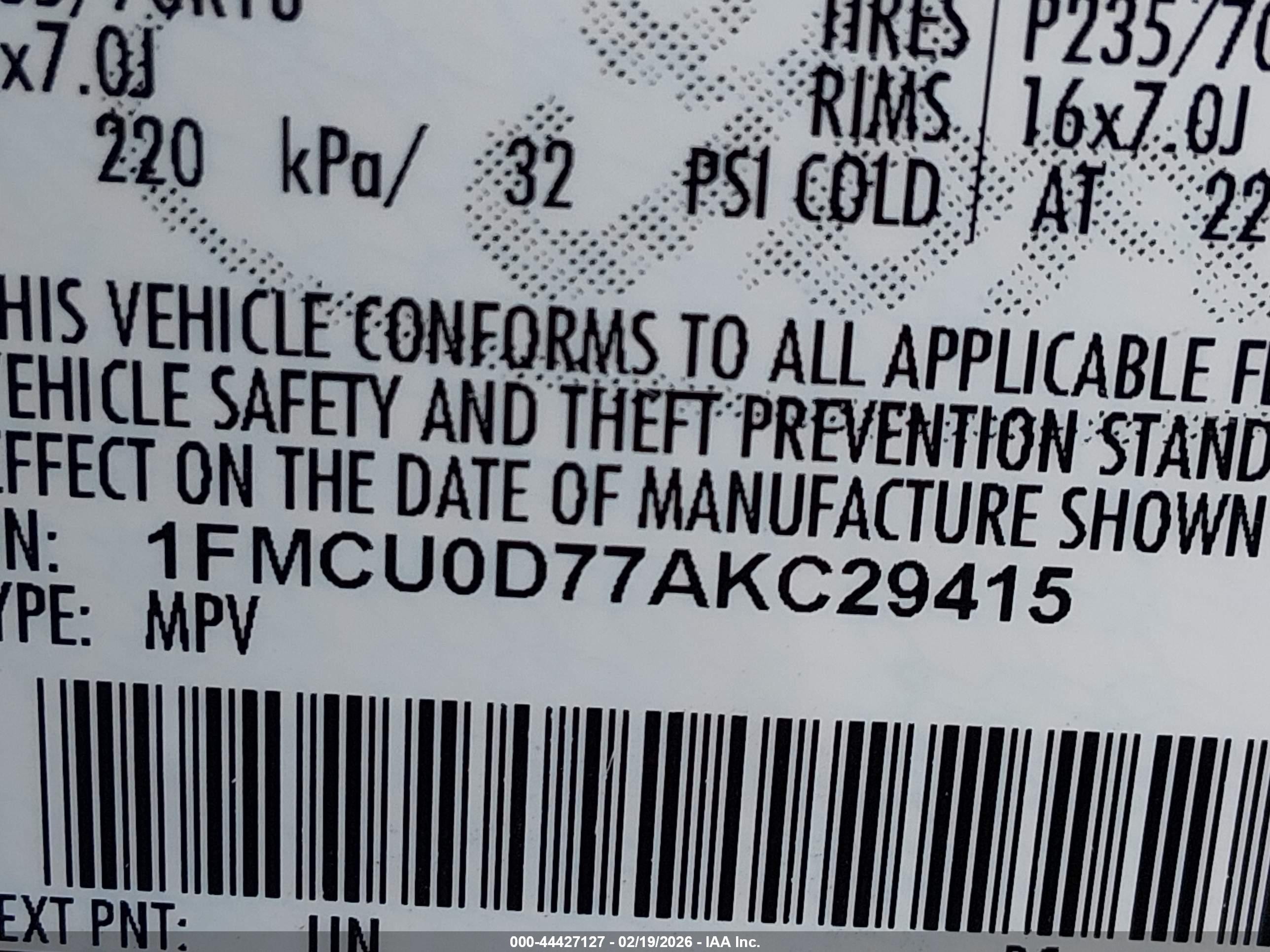 2010 Ford Escape Xlt Light Blue vin: 1FMCU0D77AKC29415