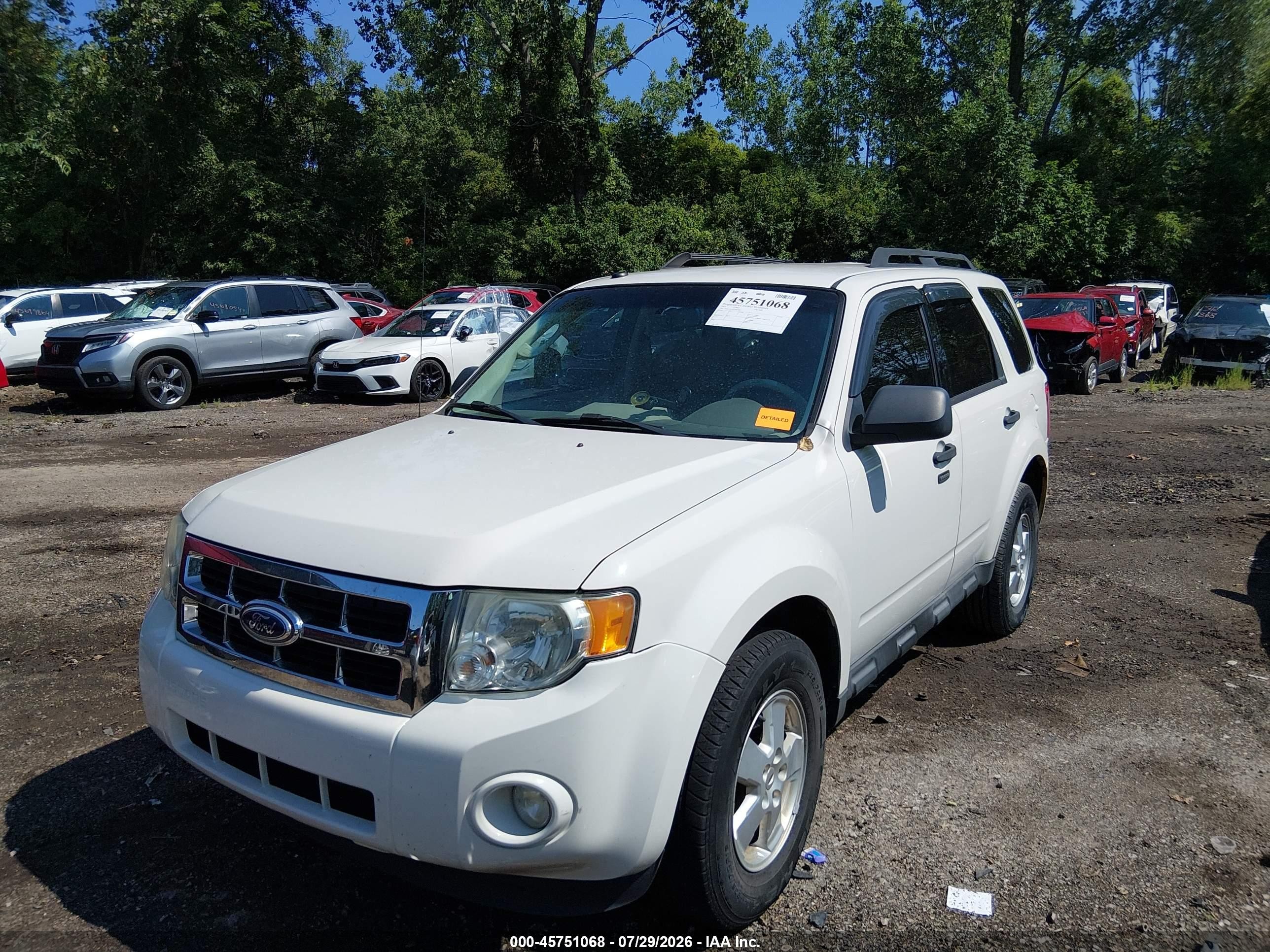 2012 Ford Escape Xlt White vin: 1FMCU0D78CKB87887