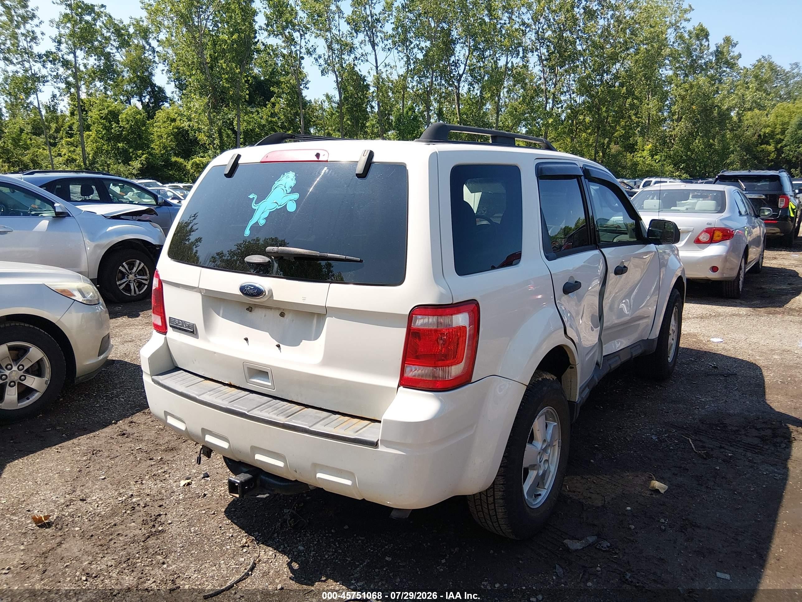 2012 Ford Escape Xlt White vin: 1FMCU0D78CKB87887