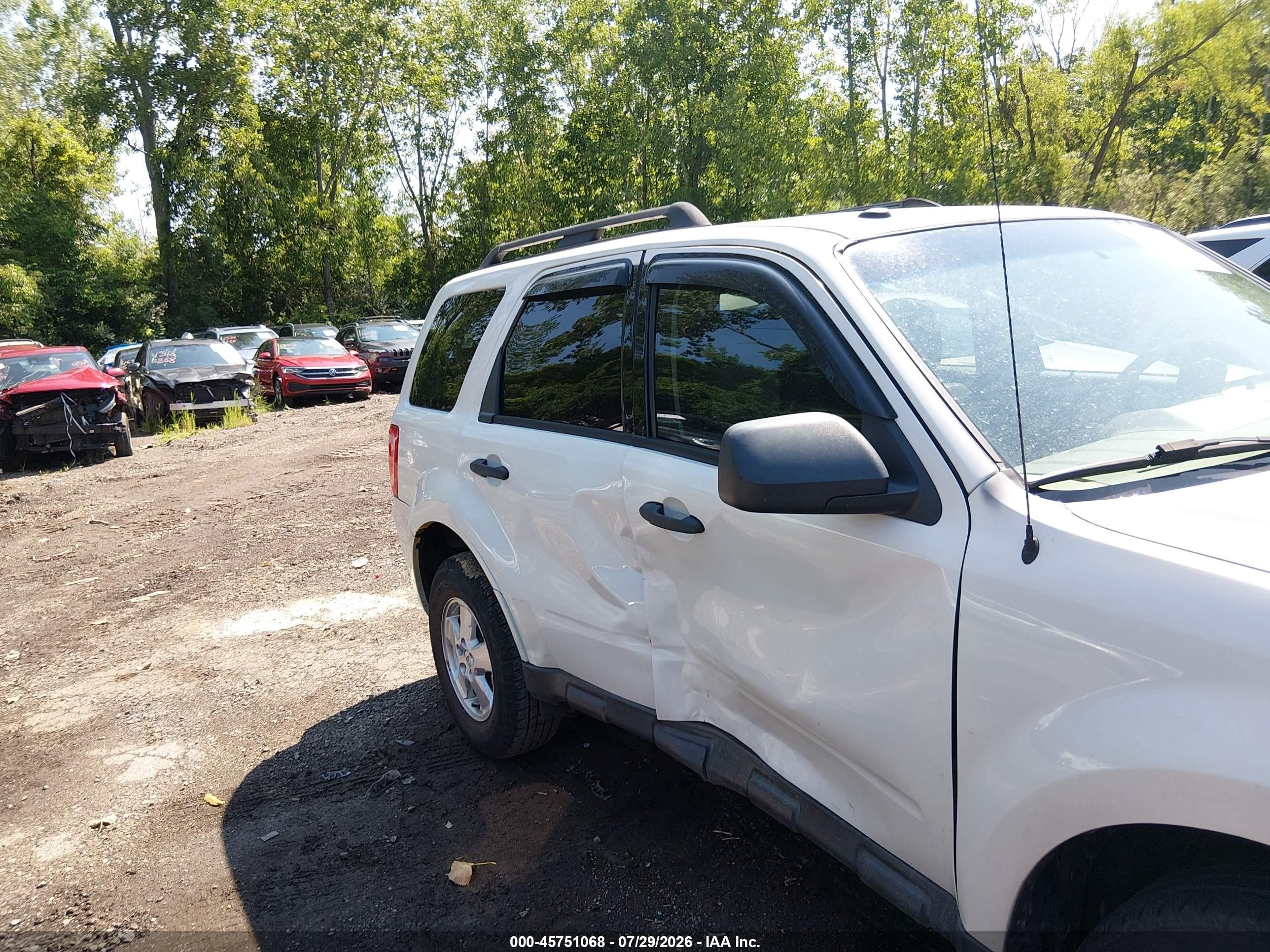2012 Ford Escape Xlt White vin: 1FMCU0D78CKB87887