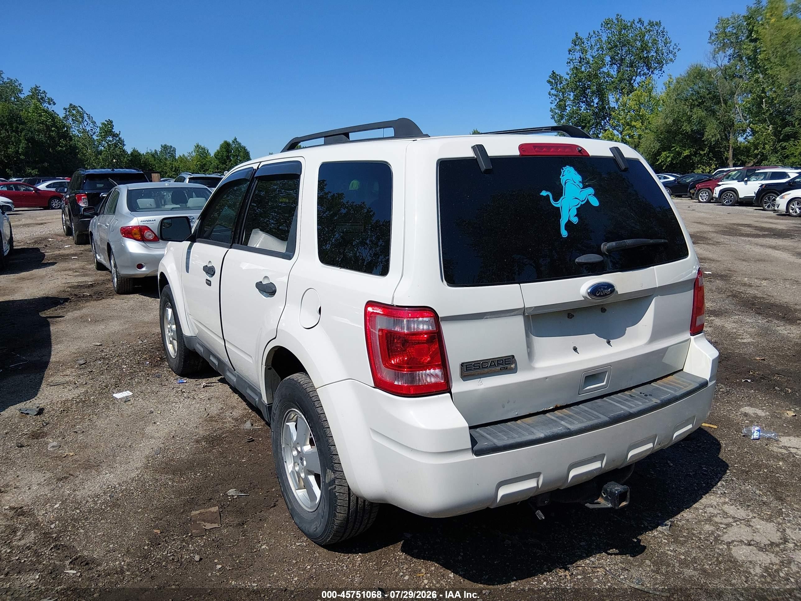 2012 Ford Escape Xlt White vin: 1FMCU0D78CKB87887