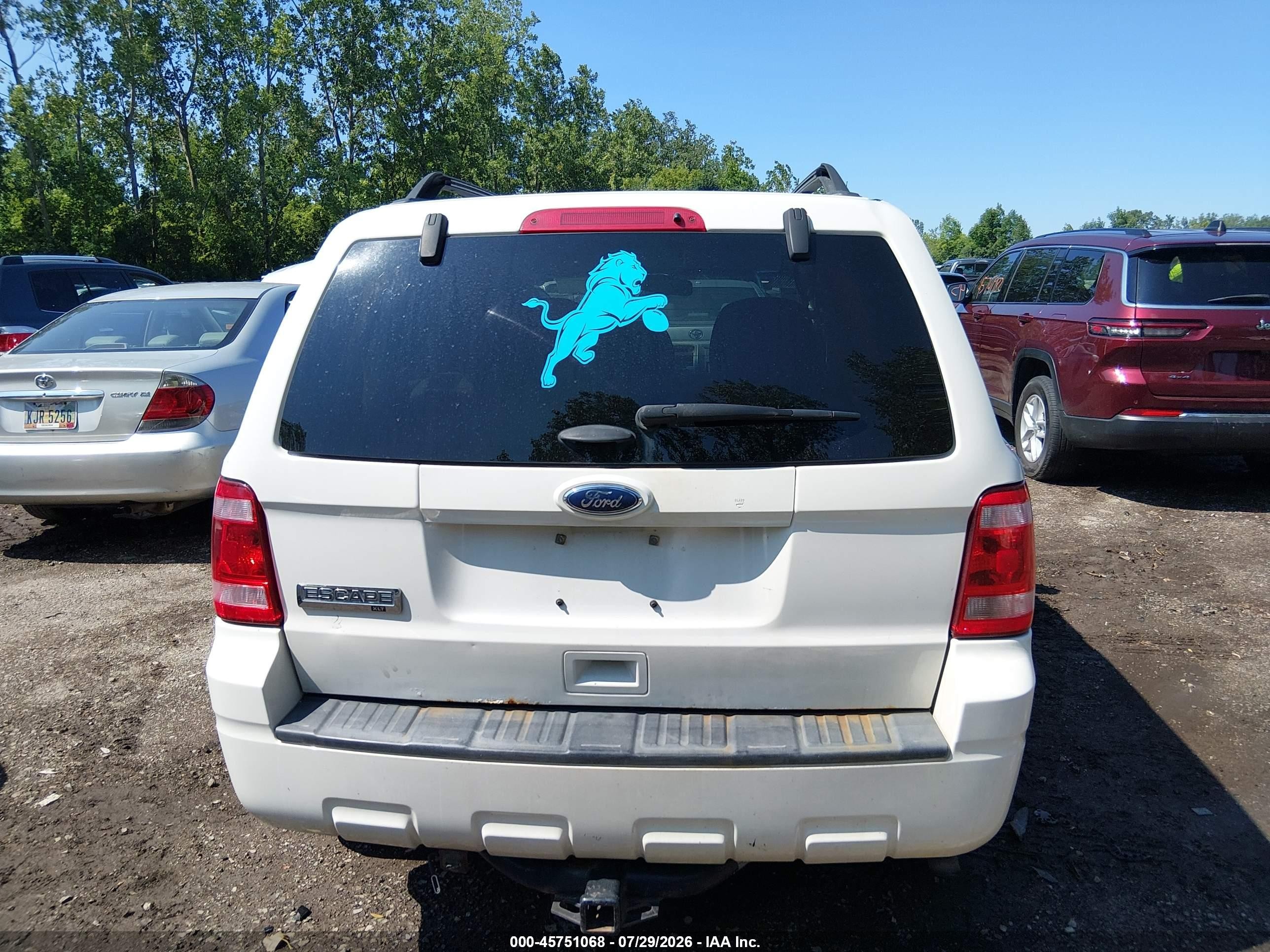 2012 Ford Escape Xlt White vin: 1FMCU0D78CKB87887