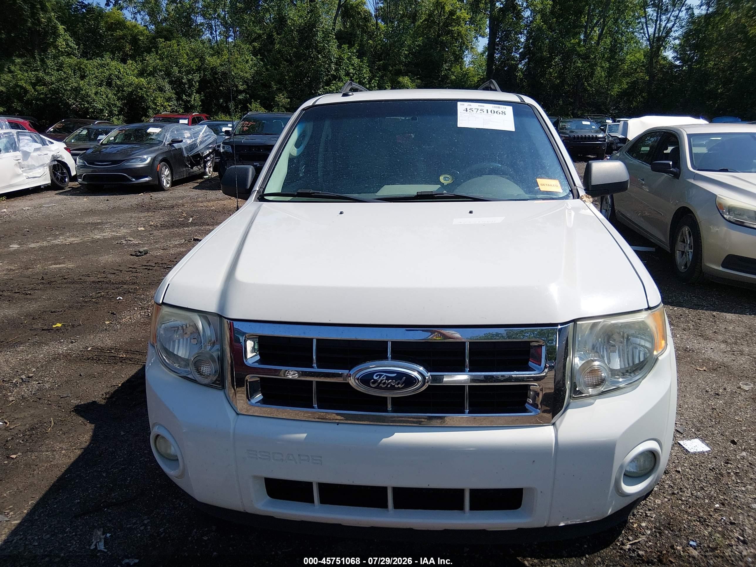 2012 Ford Escape Xlt White vin: 1FMCU0D78CKB87887