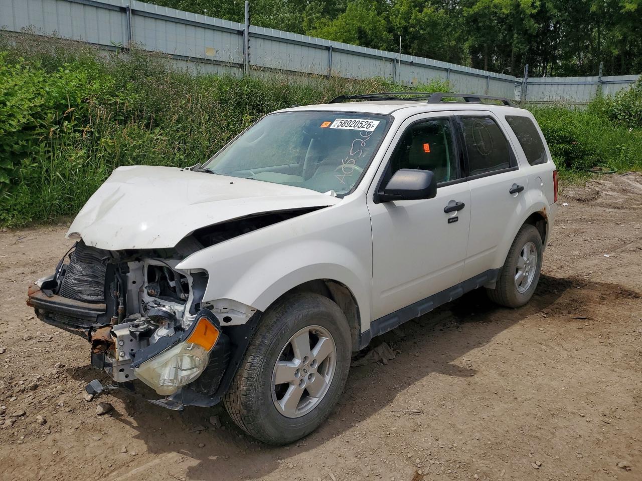 2012 Ford Escape Xlt White vin: 1FMCU0D7XCKA05526