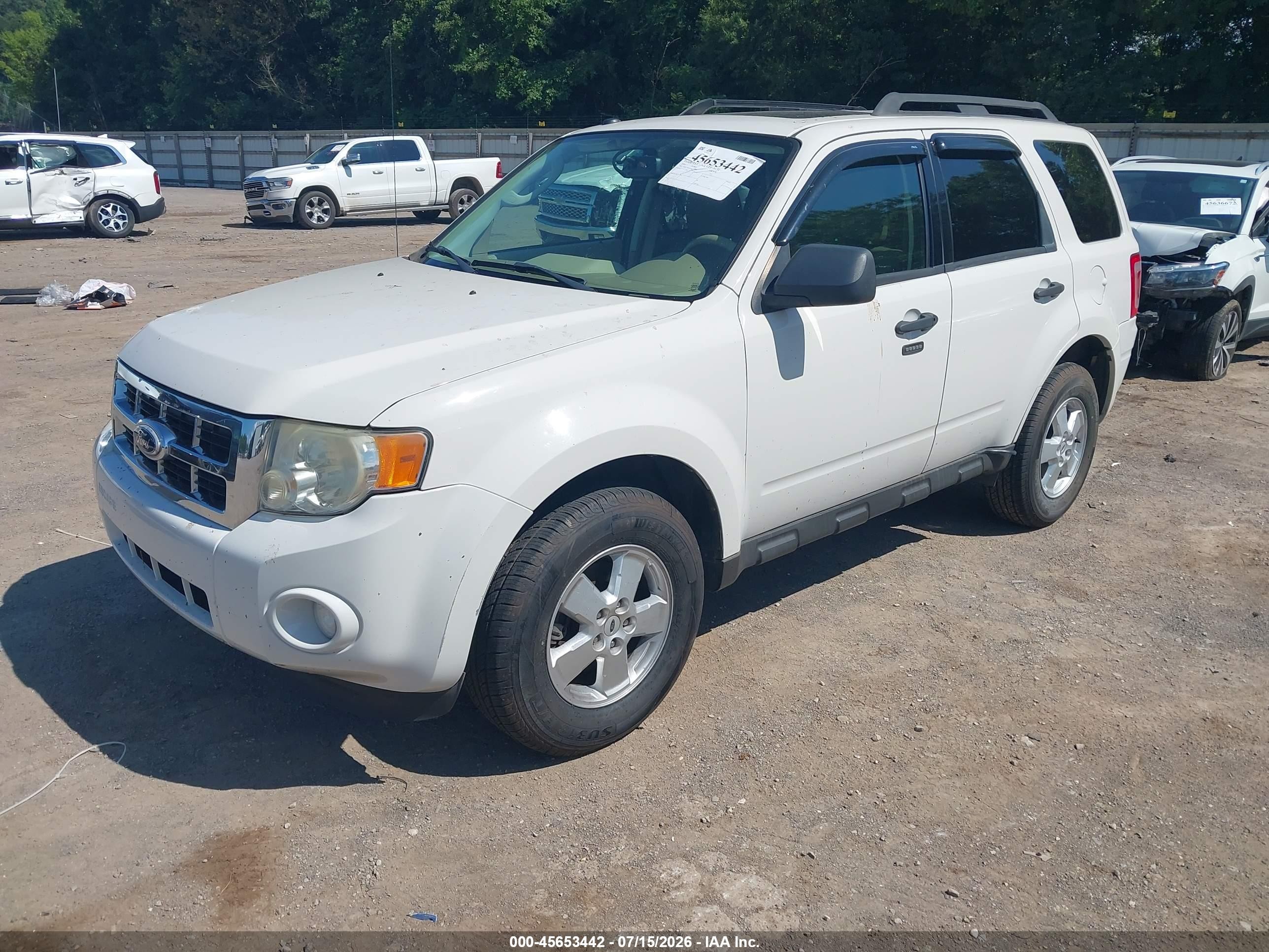 2010 Ford Escape Xlt White vin: 1FMCU0DG3AKB07618