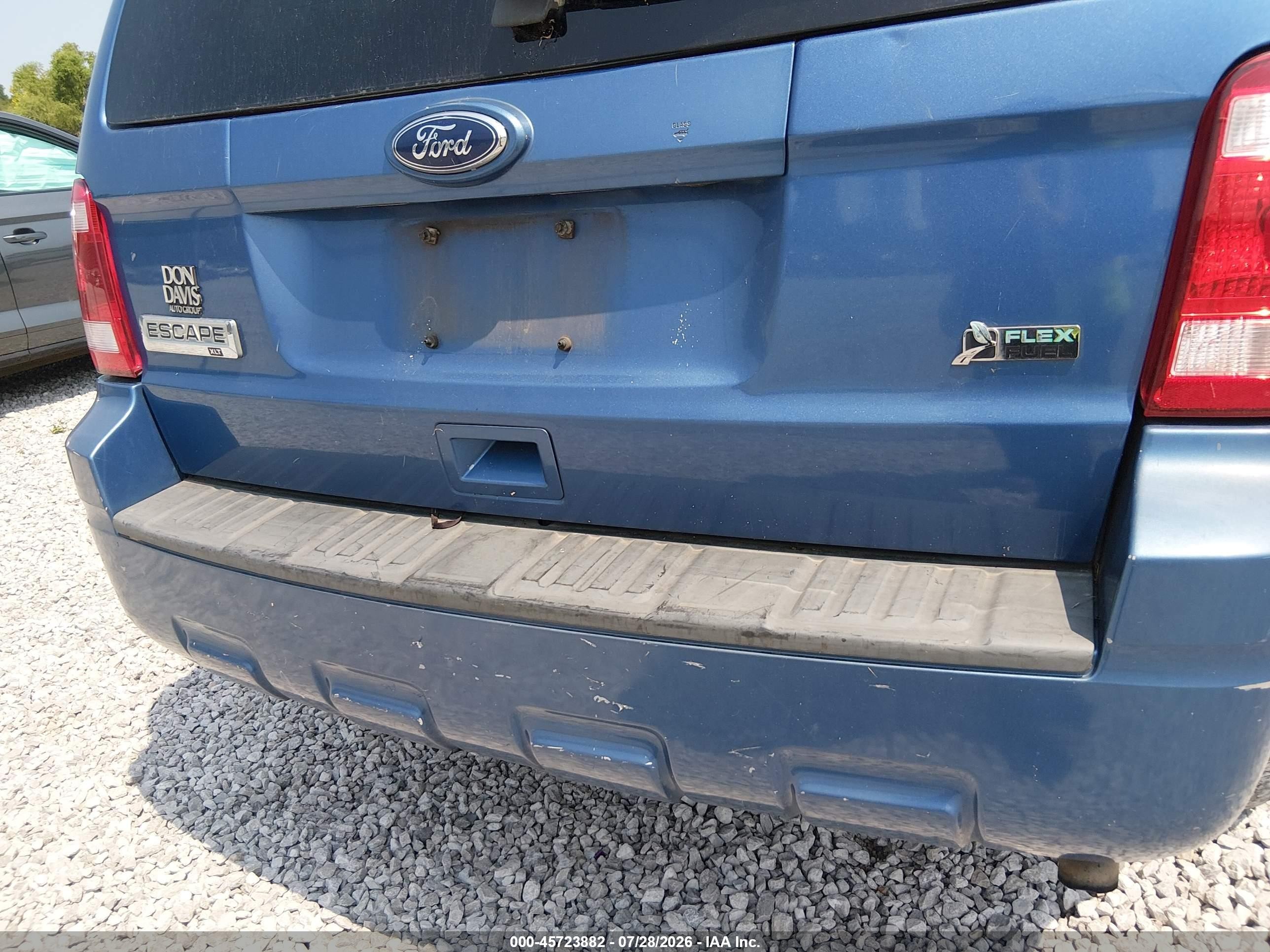 2010 Ford Escape Xlt Blue vin: 1FMCU0DG5AKC78824