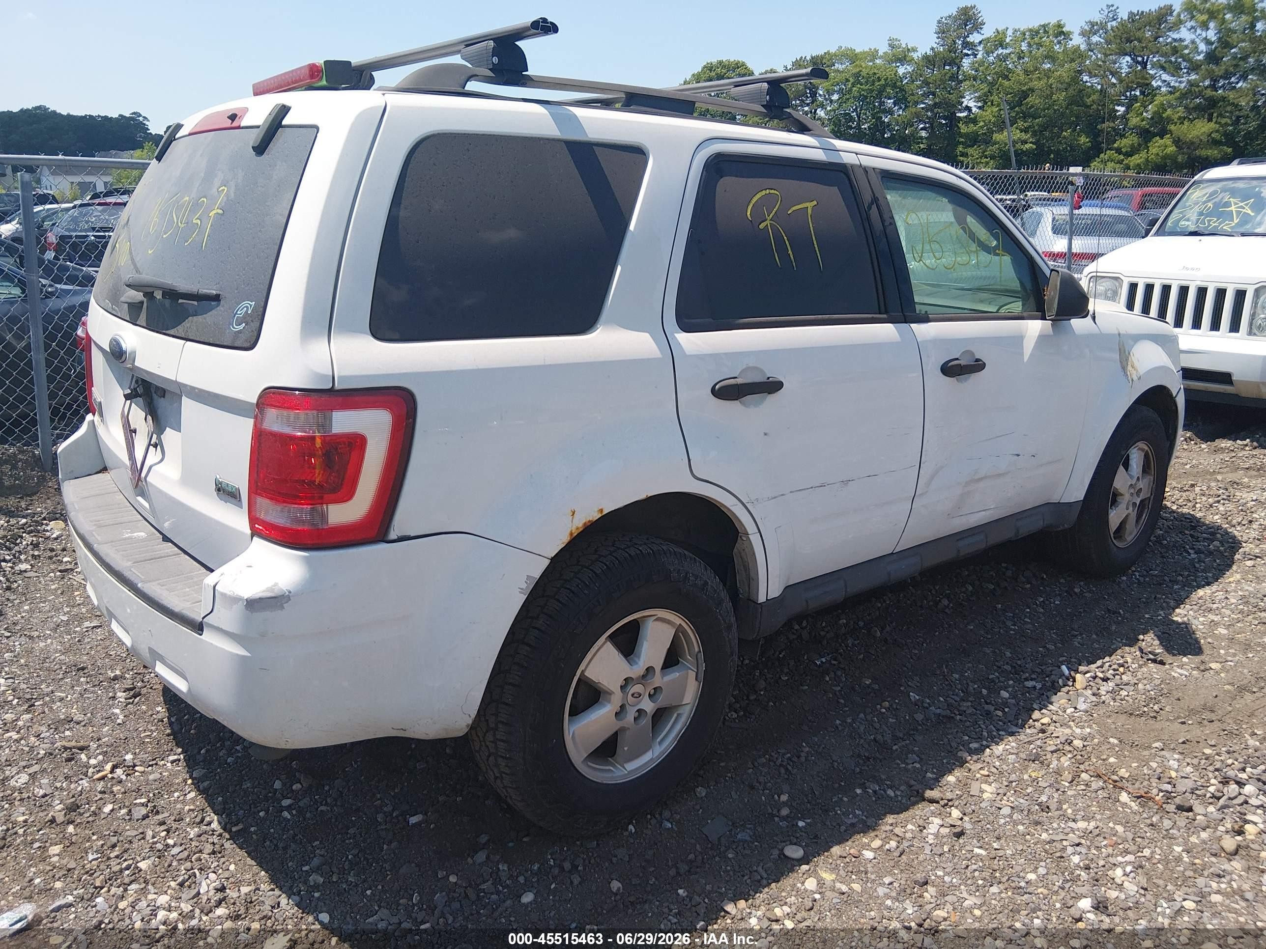 2012 Ford Escape Xlt White vin: 1FMCU0DG5CKA24081