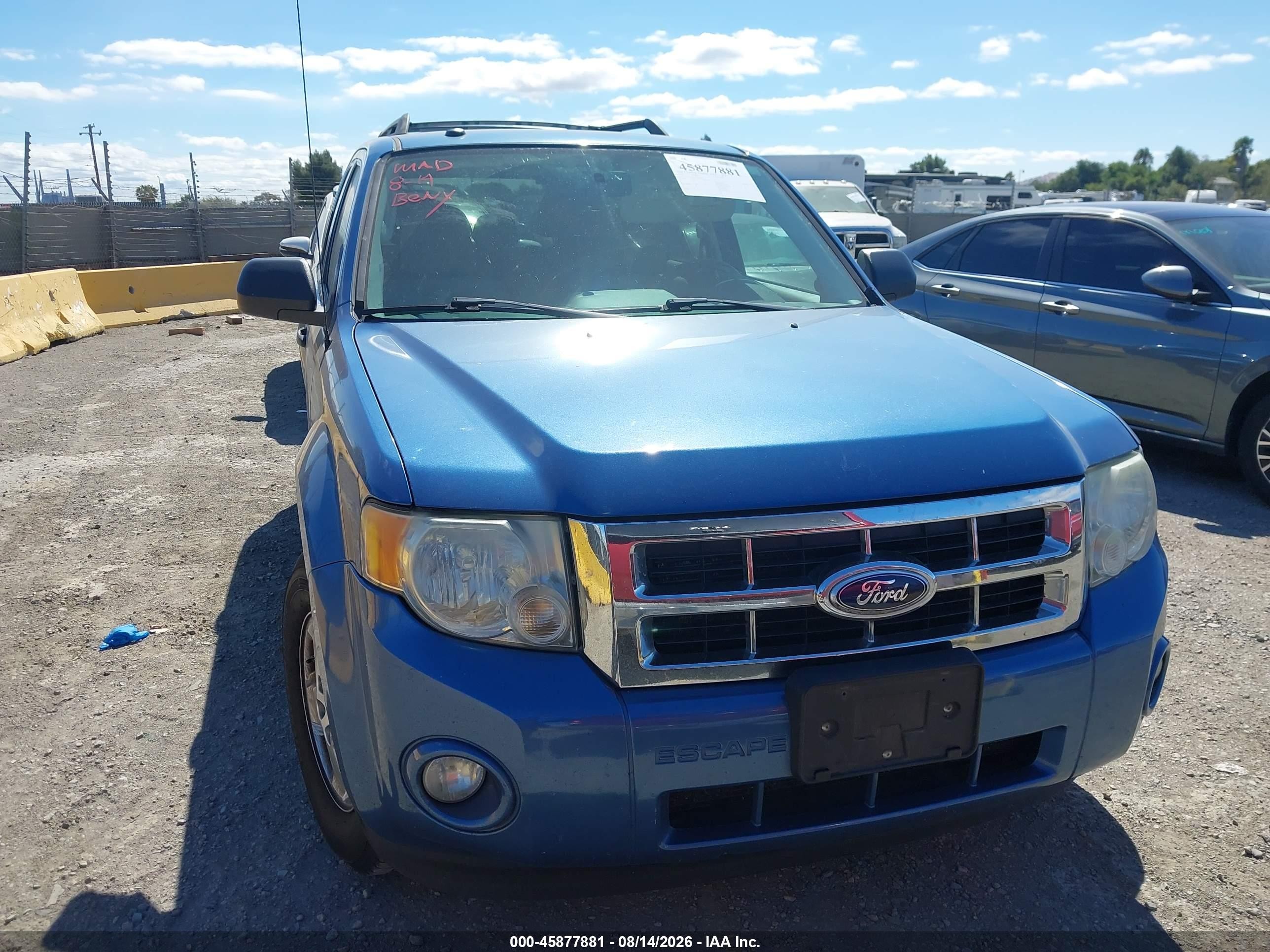 2010 Ford Escape Xlt Blue vin: 1FMCU0DG6AKD27562