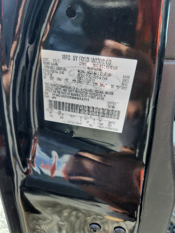 2011 Ford Escape Xlt Черный vin: 1FMCU0DG6BKB84291