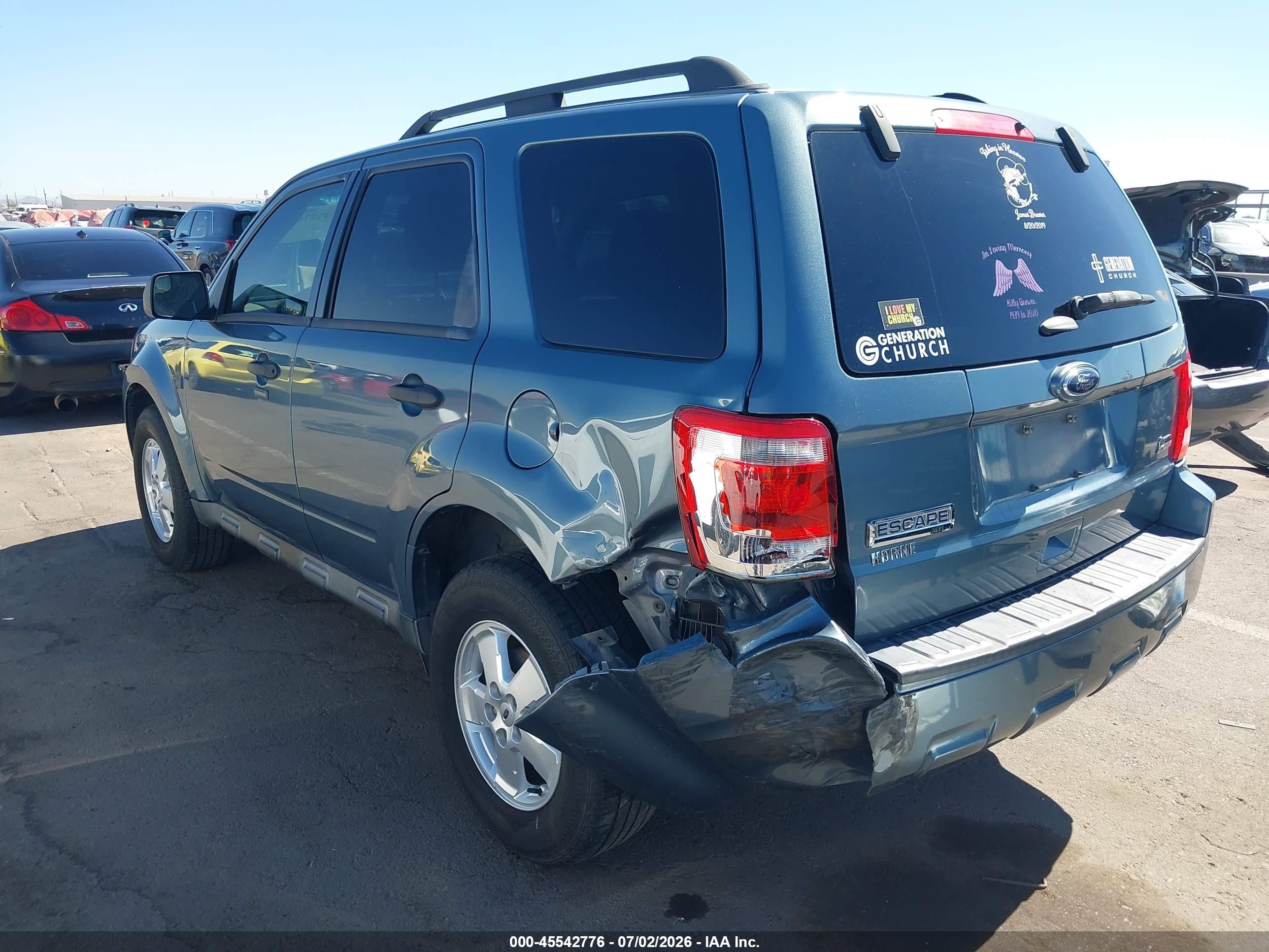 2012 Ford Escape Xlt Blue vin: 1FMCU0DG8CKC69991