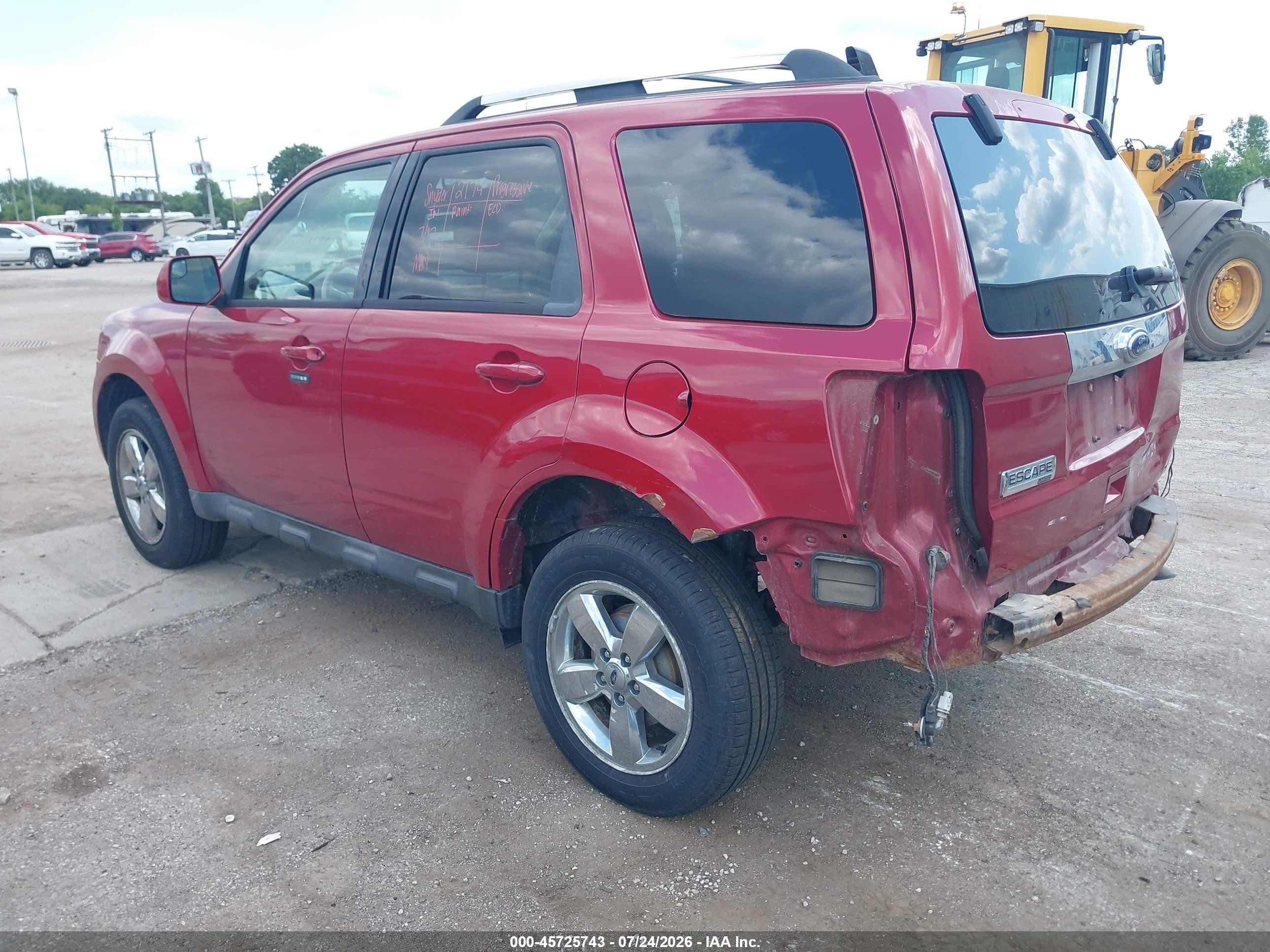 2011 Ford Escape Limited Красный vin: 1FMCU0E70BKA21103