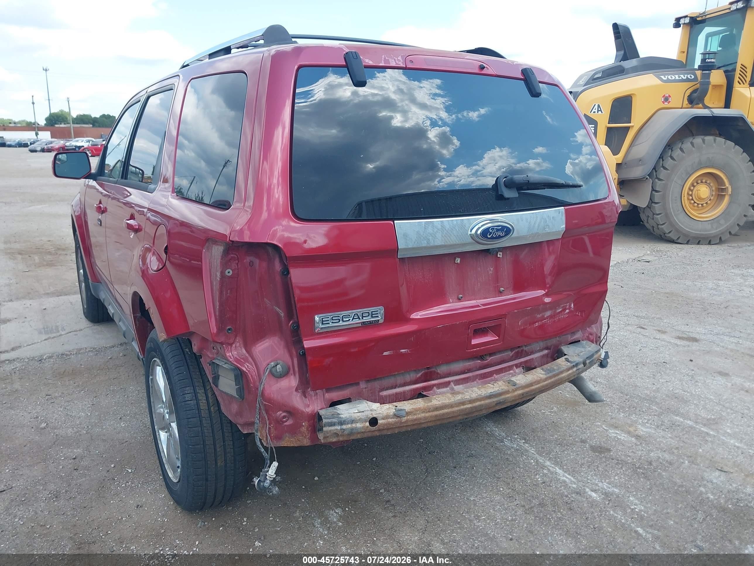 2011 Ford Escape Limited Красный vin: 1FMCU0E70BKA21103