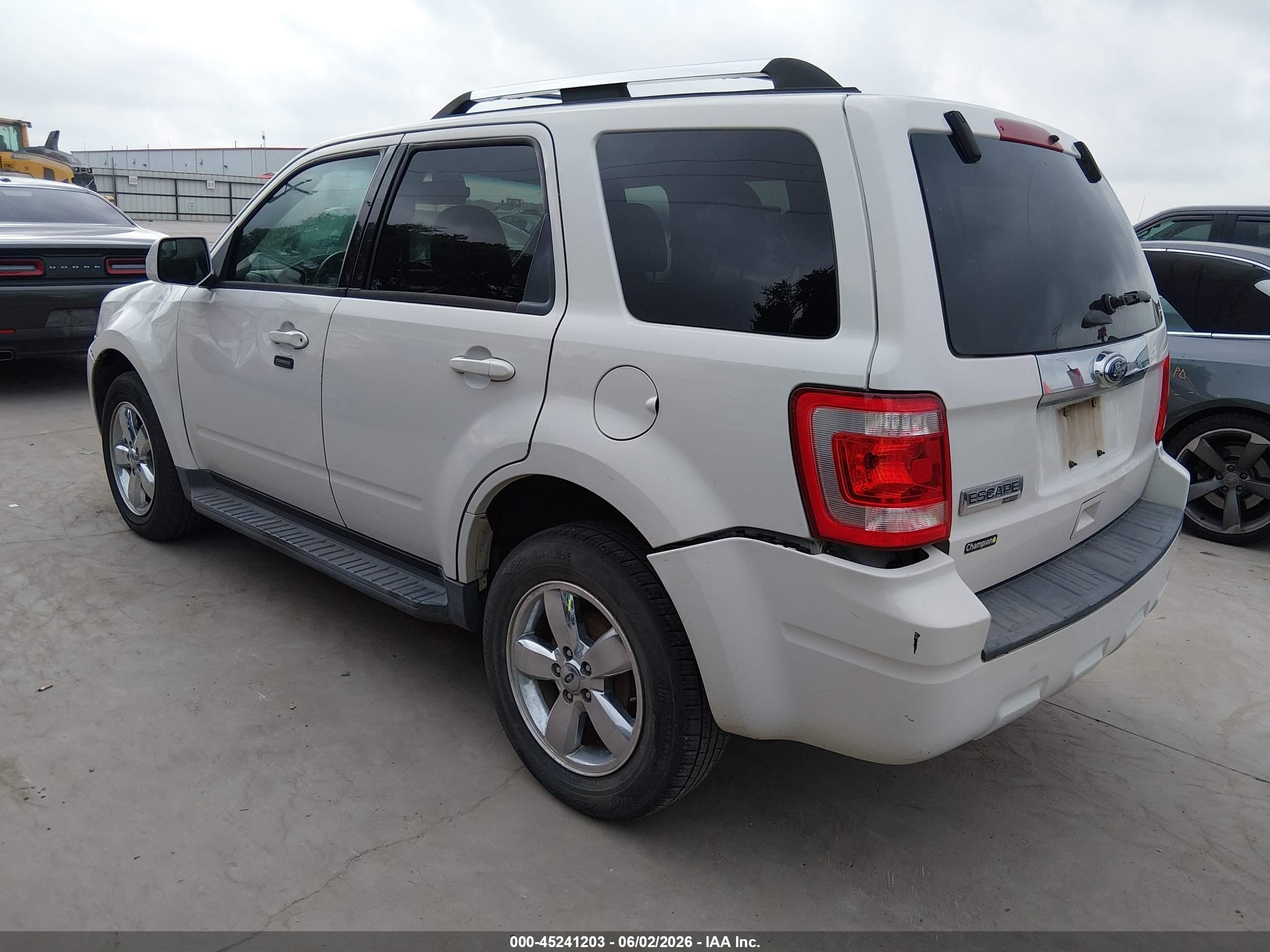 2011 Ford Escape Limited White vin: 1FMCU0E71BKC62684