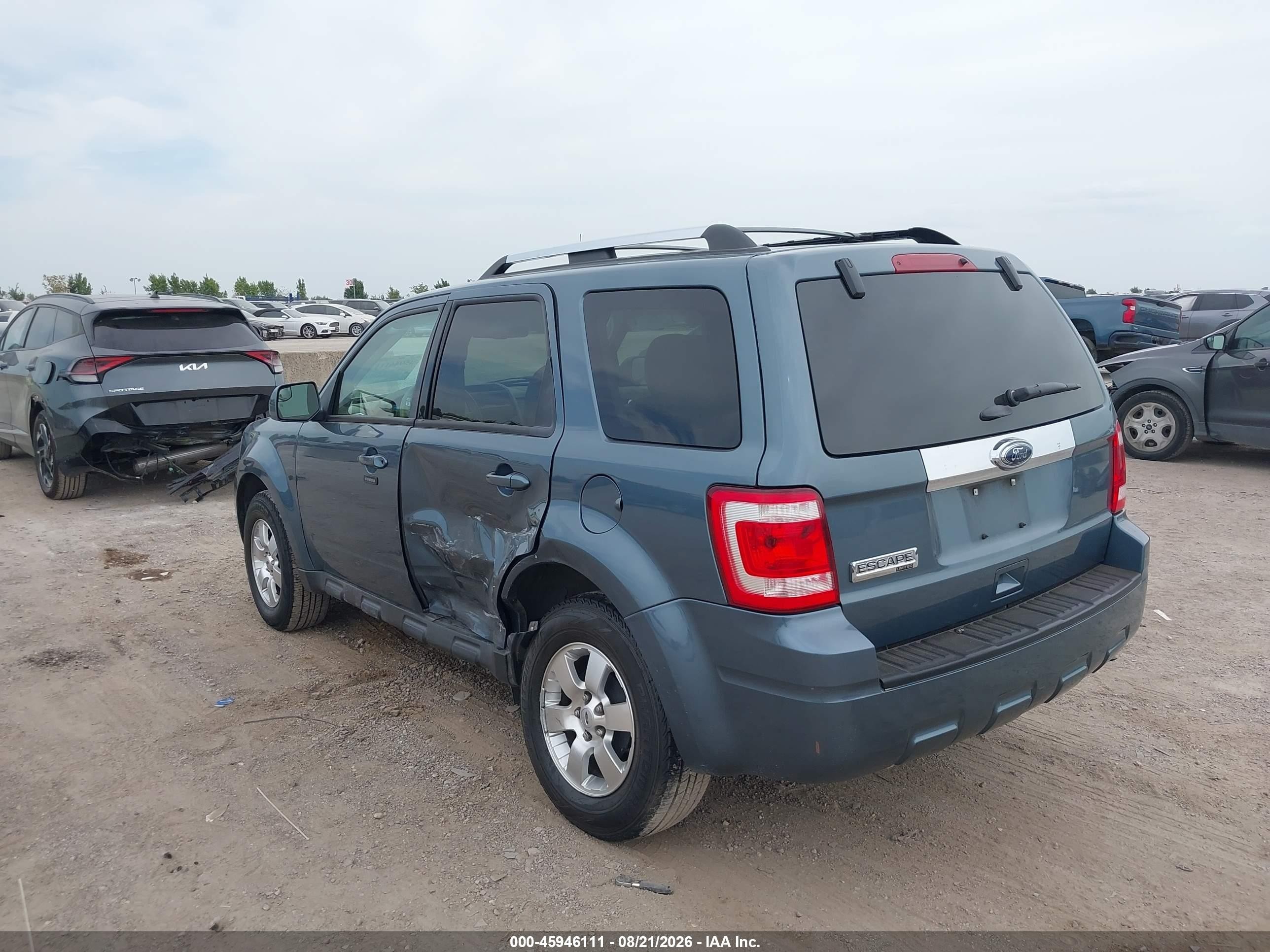 2011 Ford Escape Limited Синий vin: 1FMCU0E72BKA92576