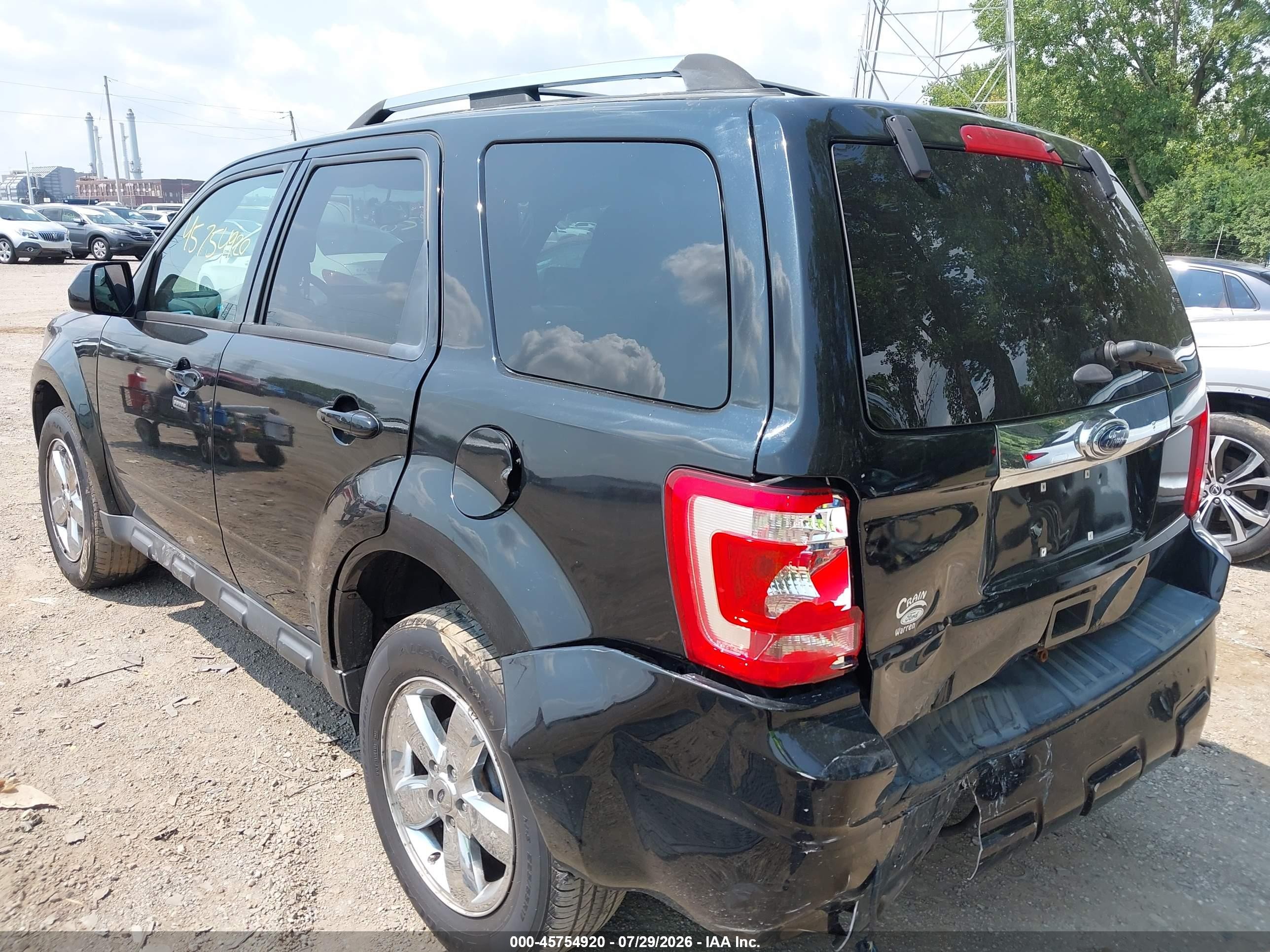 2012 Ford Escape Limited Black vin: 1FMCU0E72CKA05518