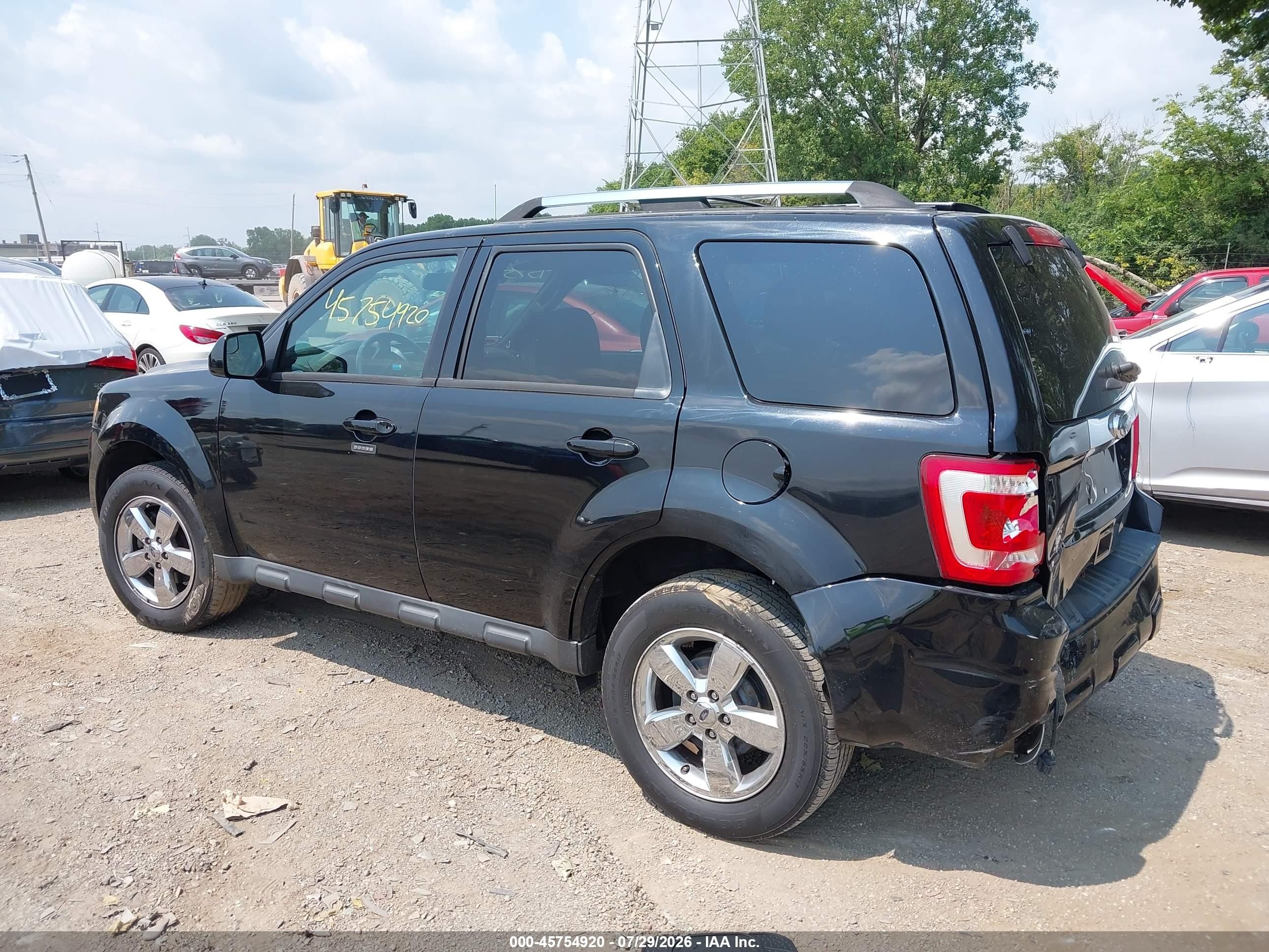 2012 Ford Escape Limited Black vin: 1FMCU0E72CKA05518