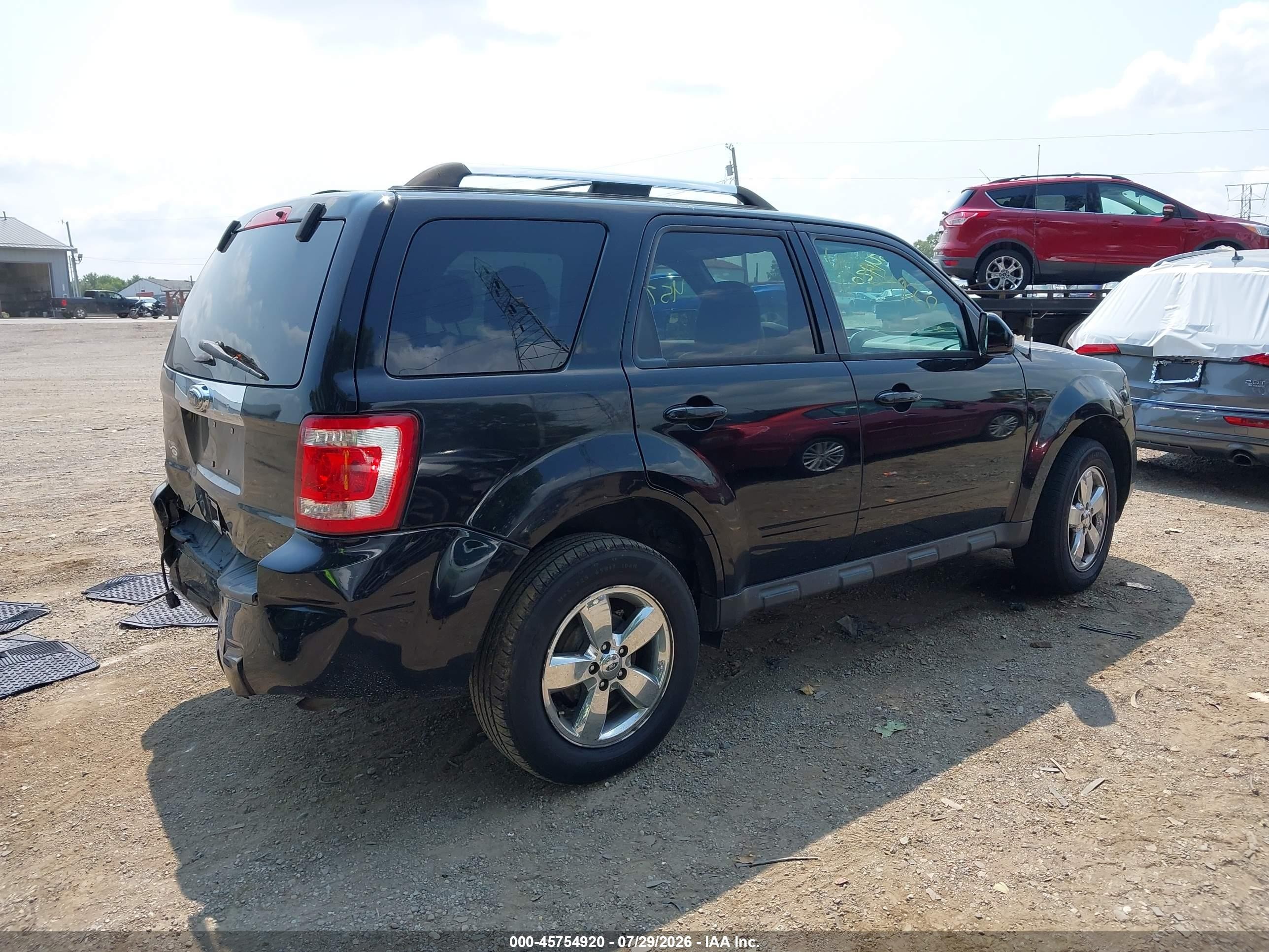 2012 Ford Escape Limited Black vin: 1FMCU0E72CKA05518