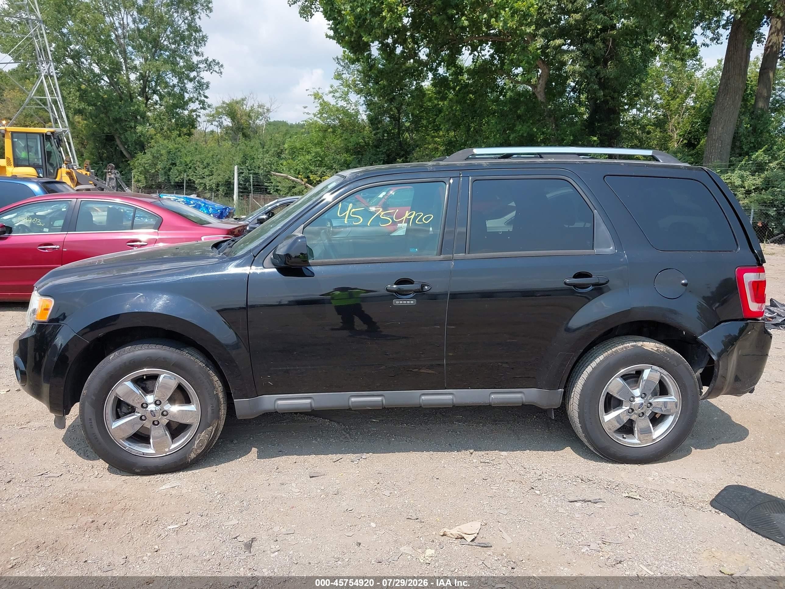2012 Ford Escape Limited Black vin: 1FMCU0E72CKA05518