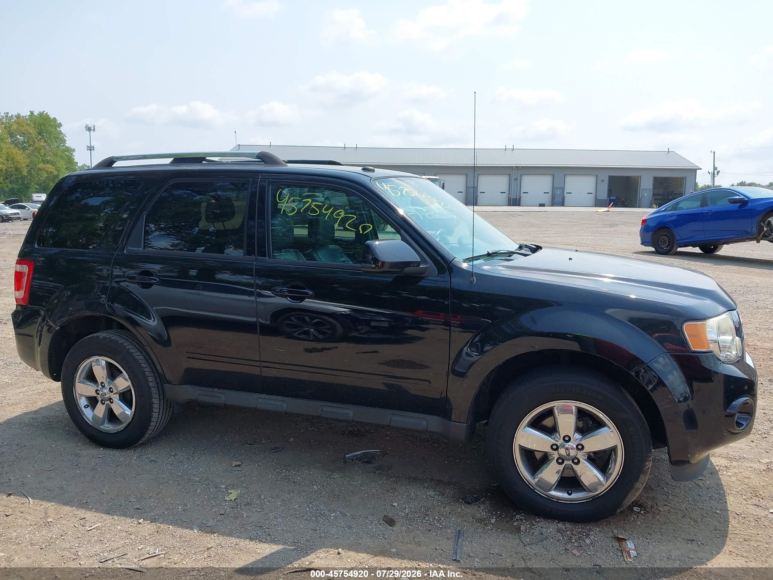 2012 Ford Escape Limited Black vin: 1FMCU0E72CKA05518