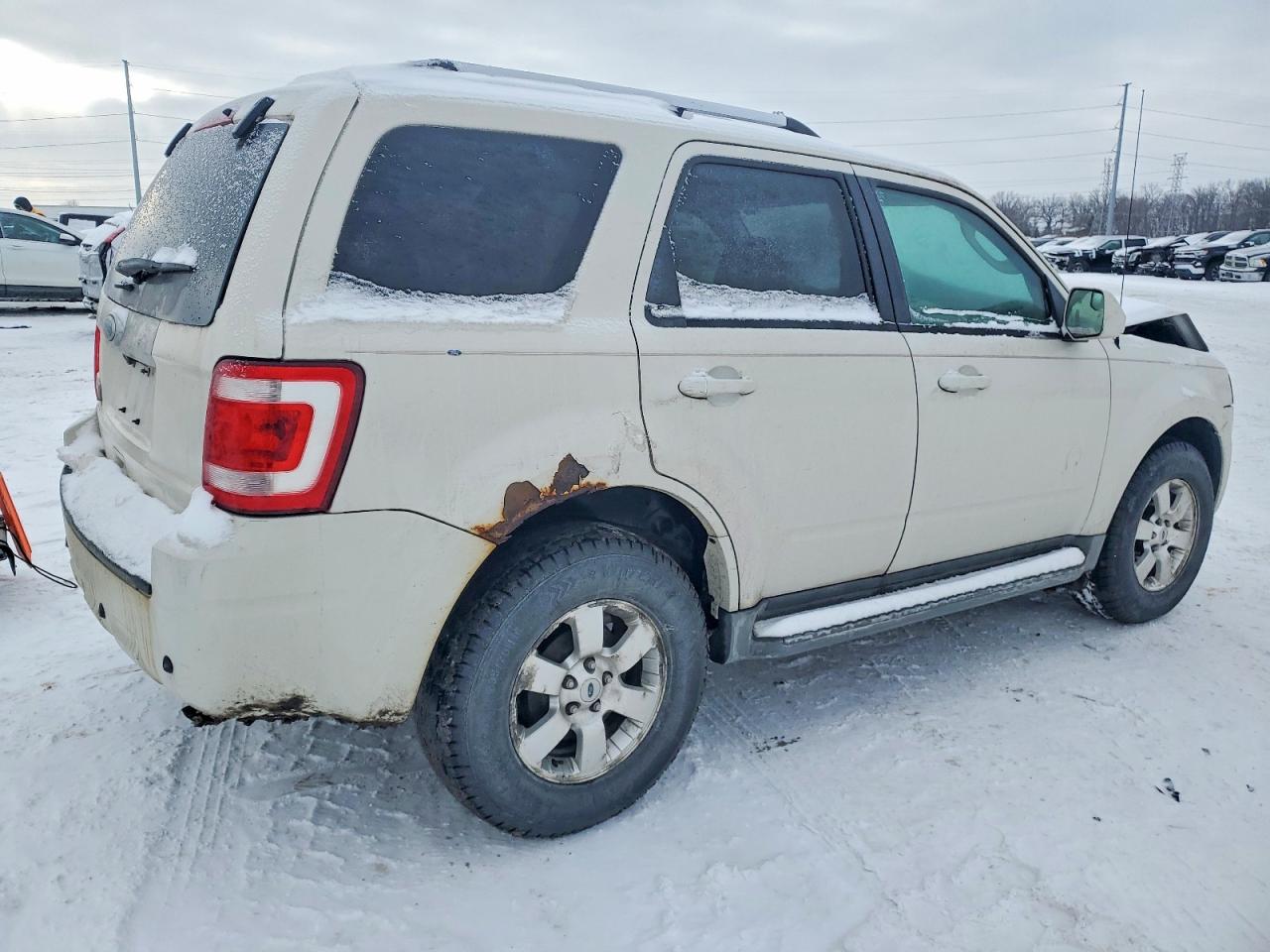 2012 Ford Escape Limited White vin: 1FMCU0E72CKB52681
