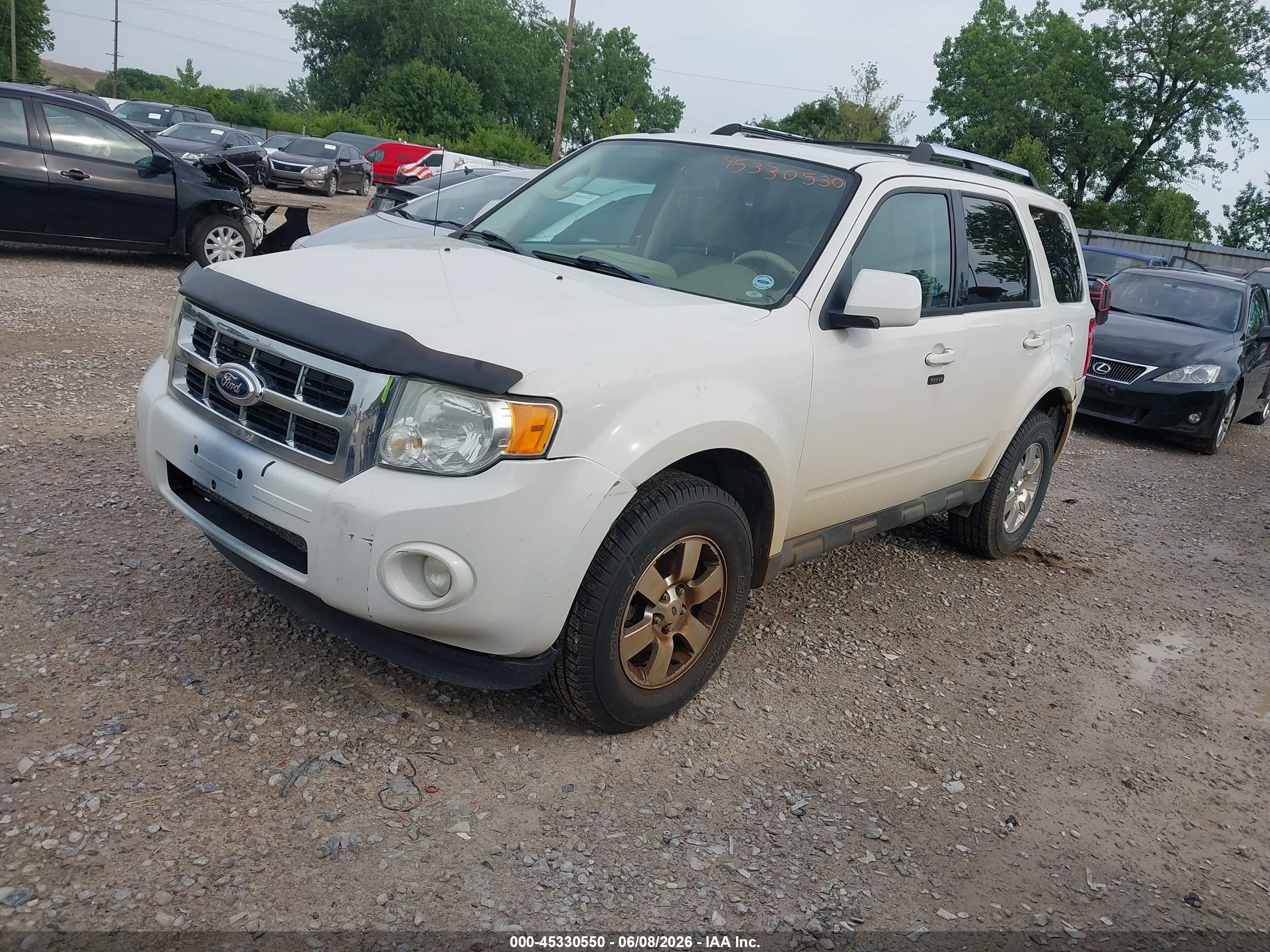 2011 Ford Escape Limited White vin: 1FMCU0E73BKB02497