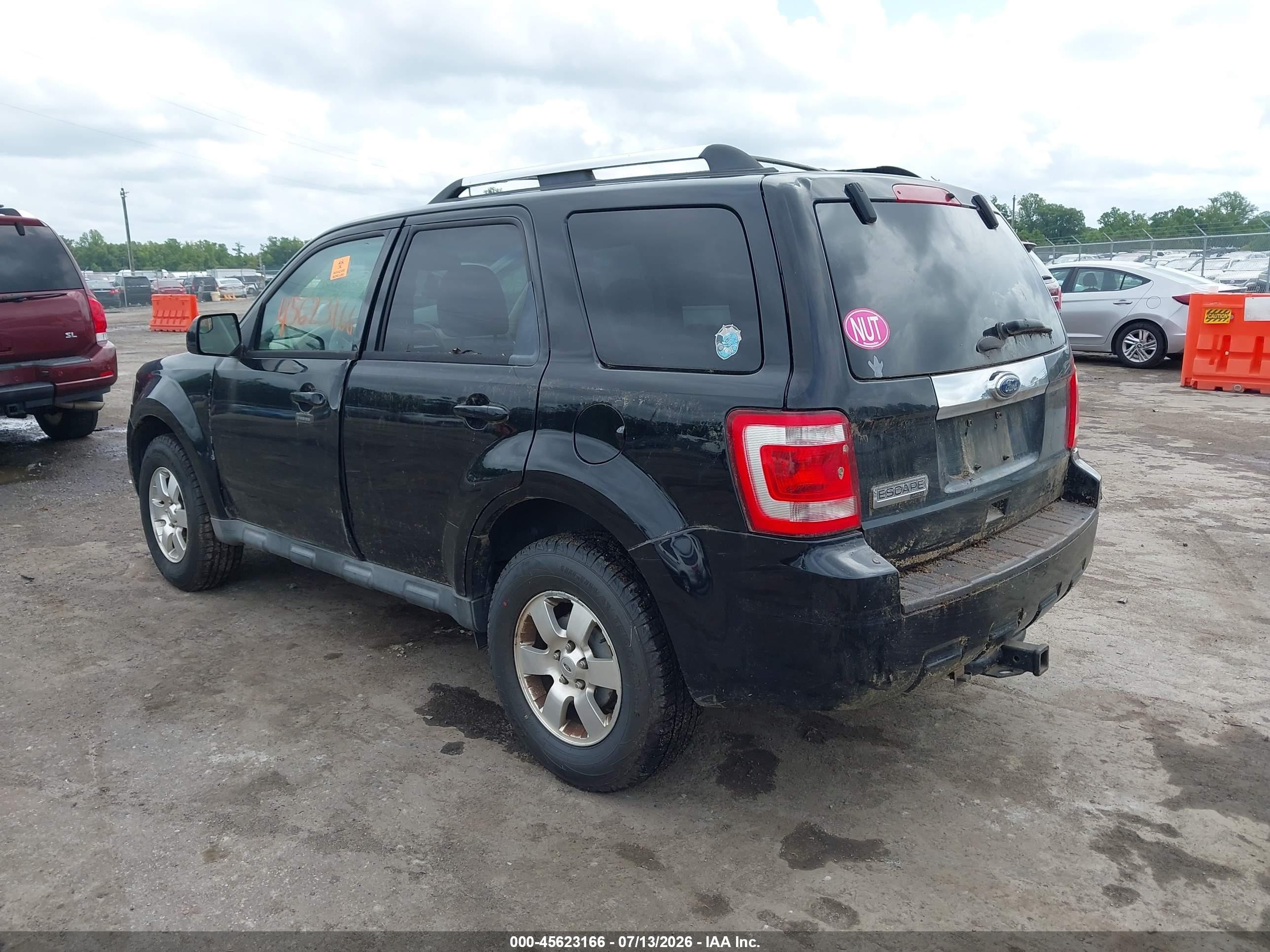 2012 Ford Escape Limited Black vin: 1FMCU0E73CKB82983