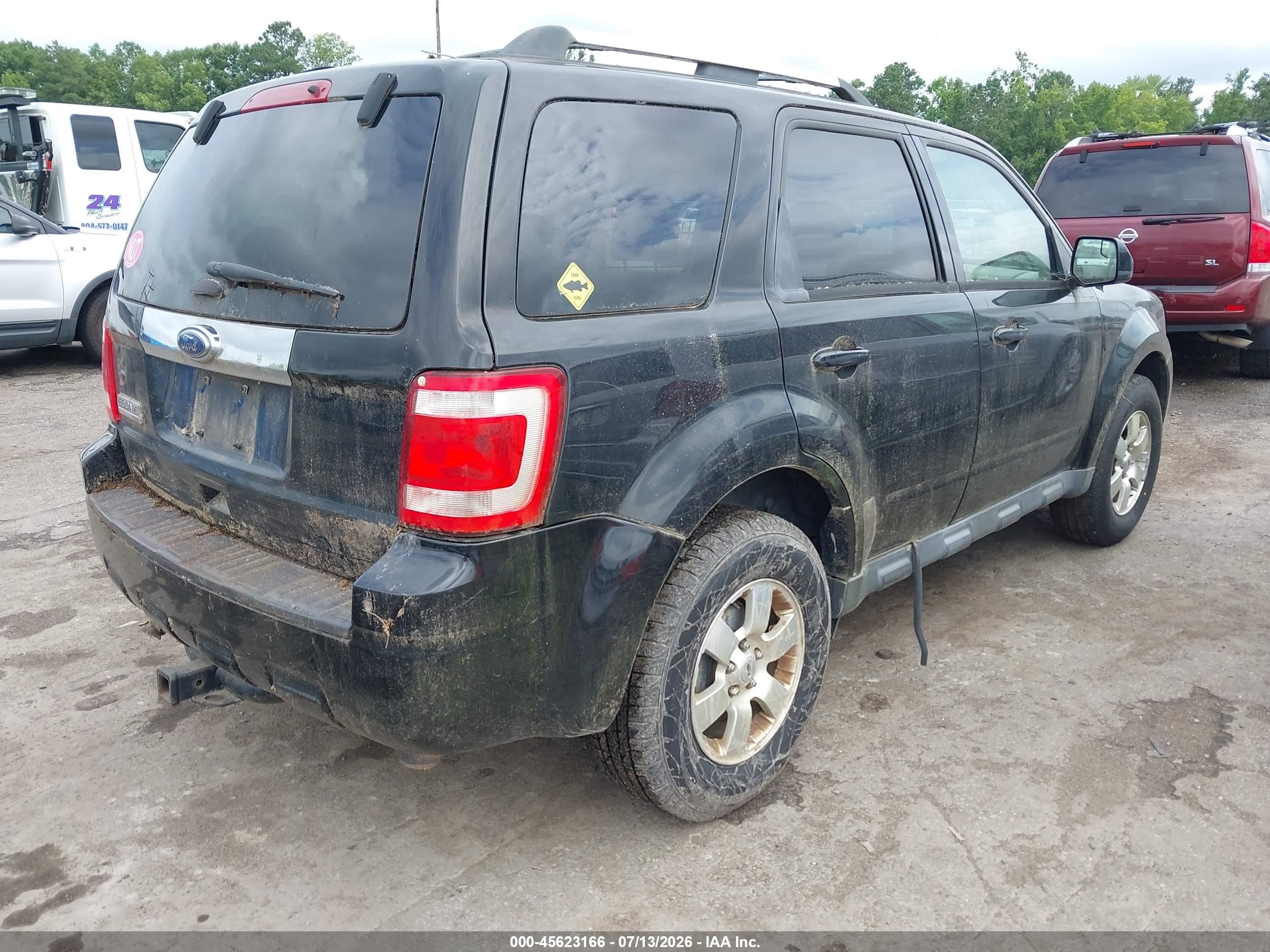2012 Ford Escape Limited Black vin: 1FMCU0E73CKB82983