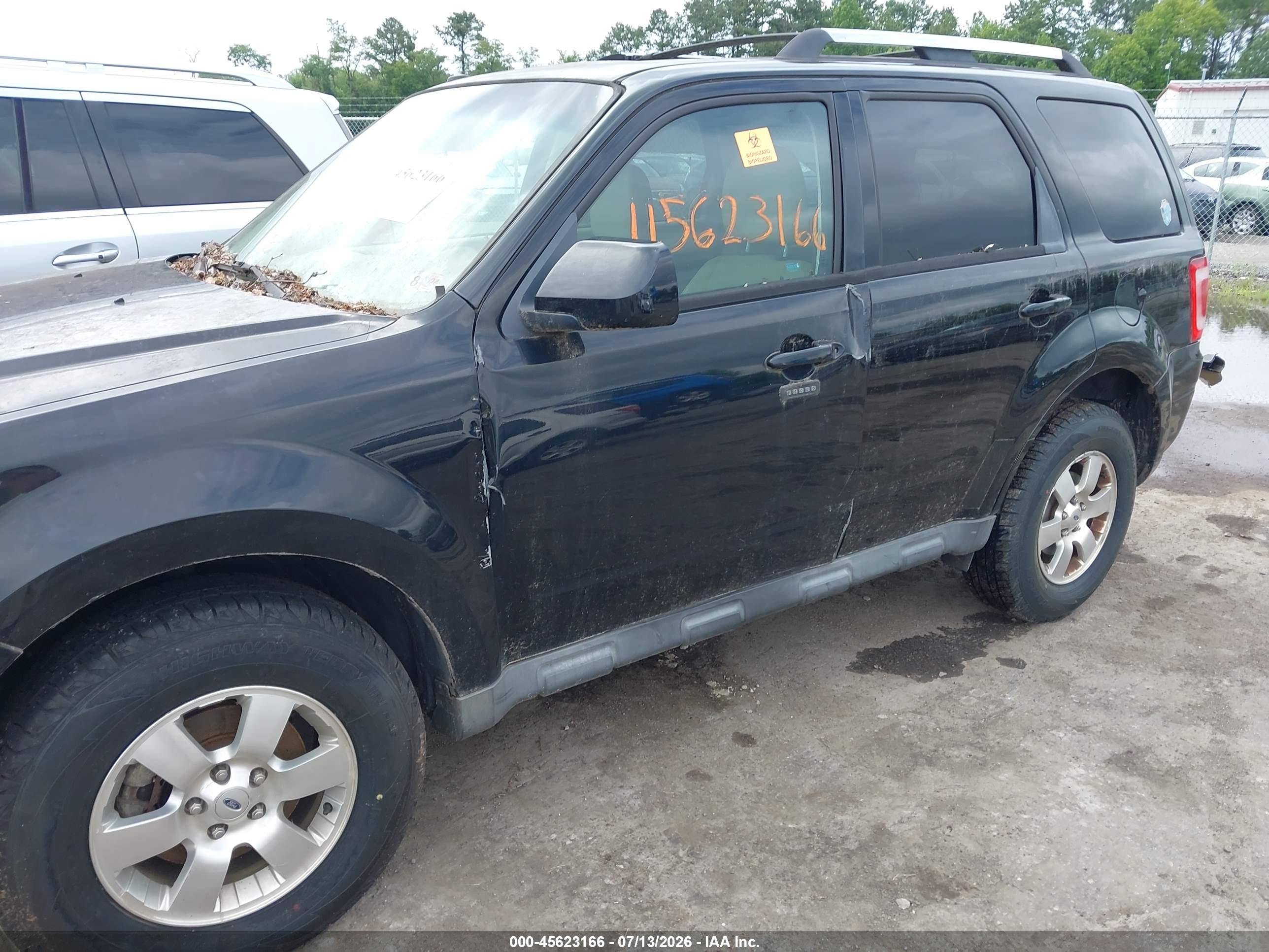 2012 Ford Escape Limited Black vin: 1FMCU0E73CKB82983