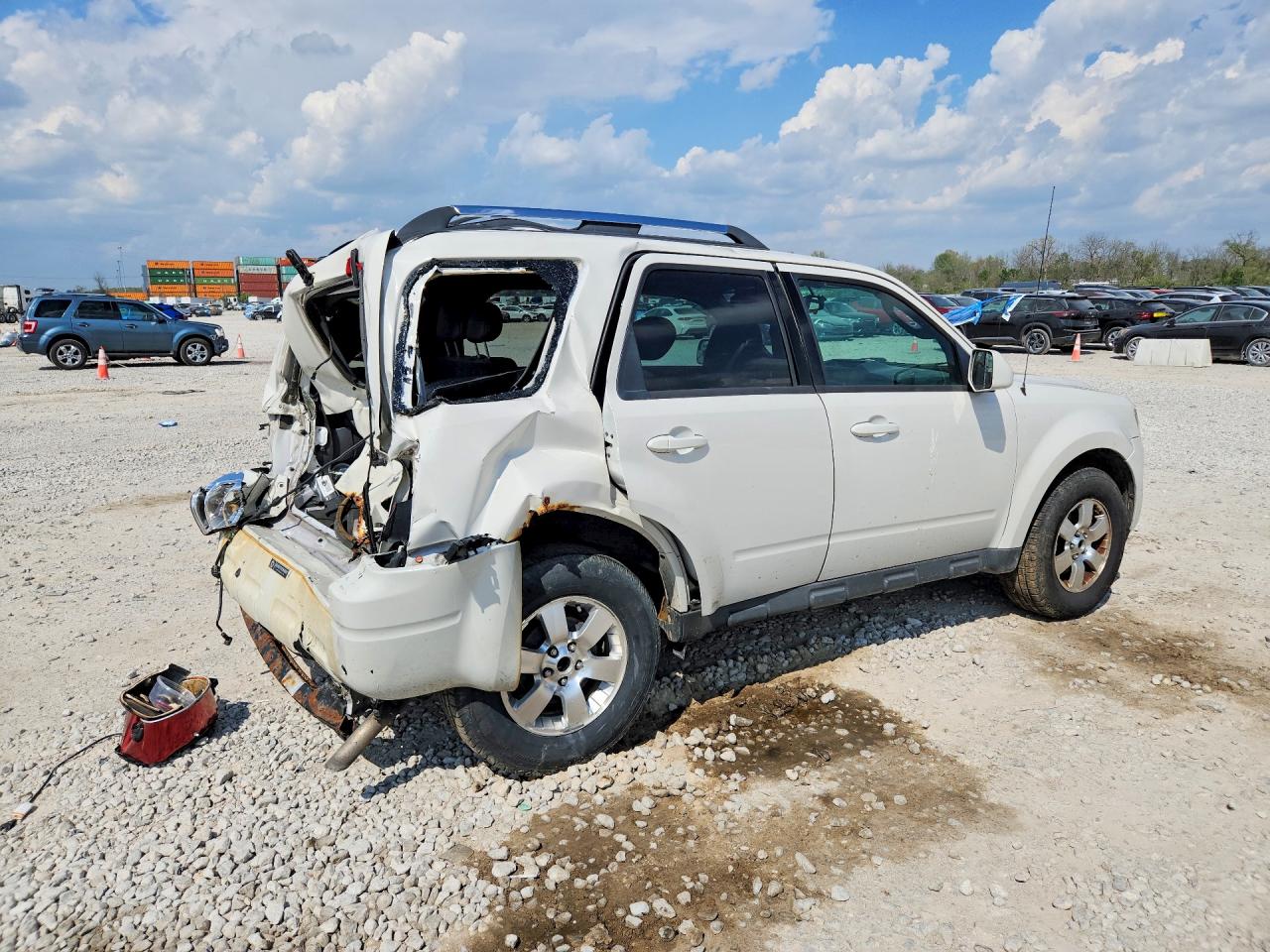 2012 Ford Escape Limited White vin: 1FMCU0E73CKC77740