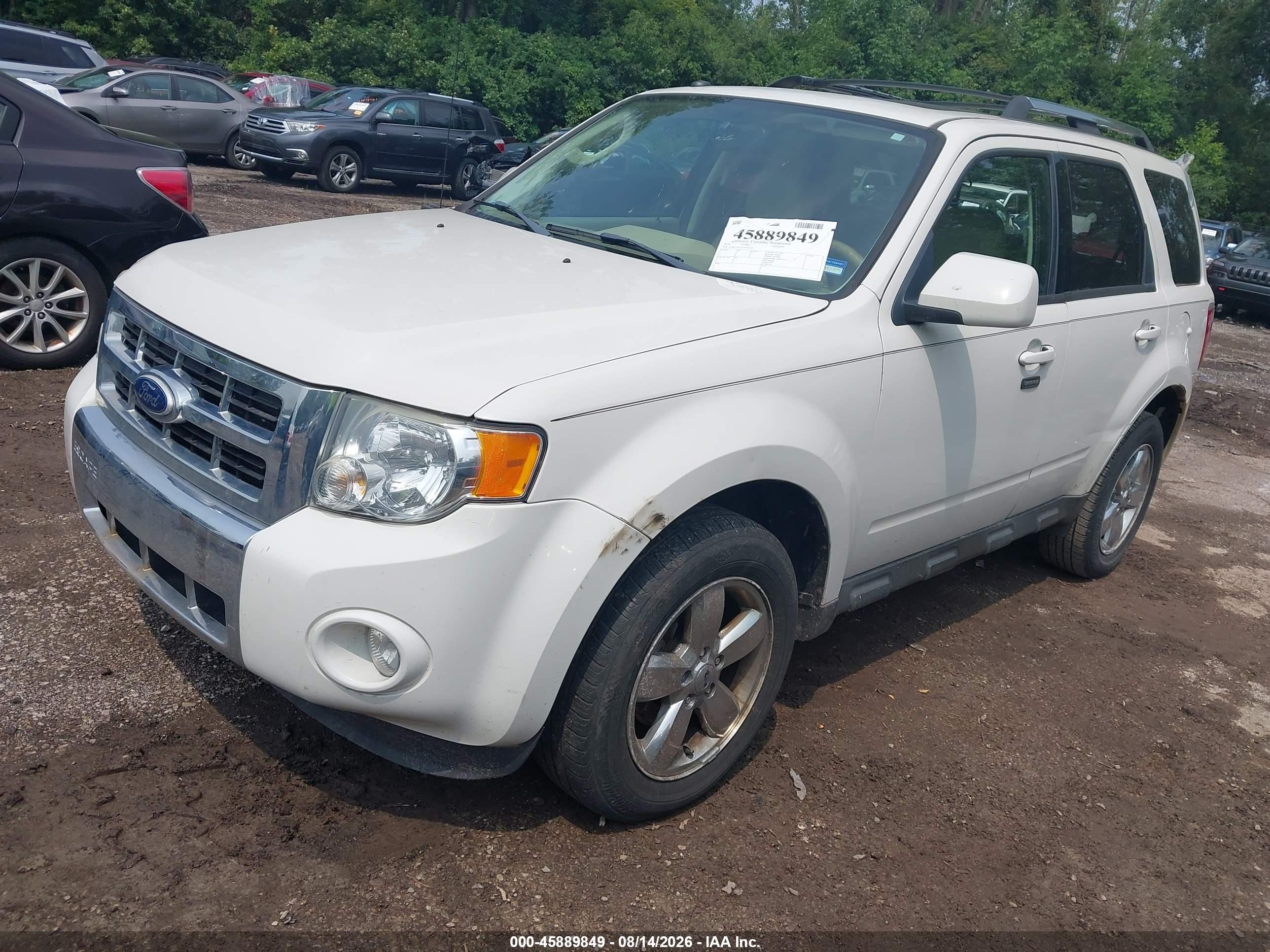 2010 Ford Escape Limited White vin: 1FMCU0E74AKD39238