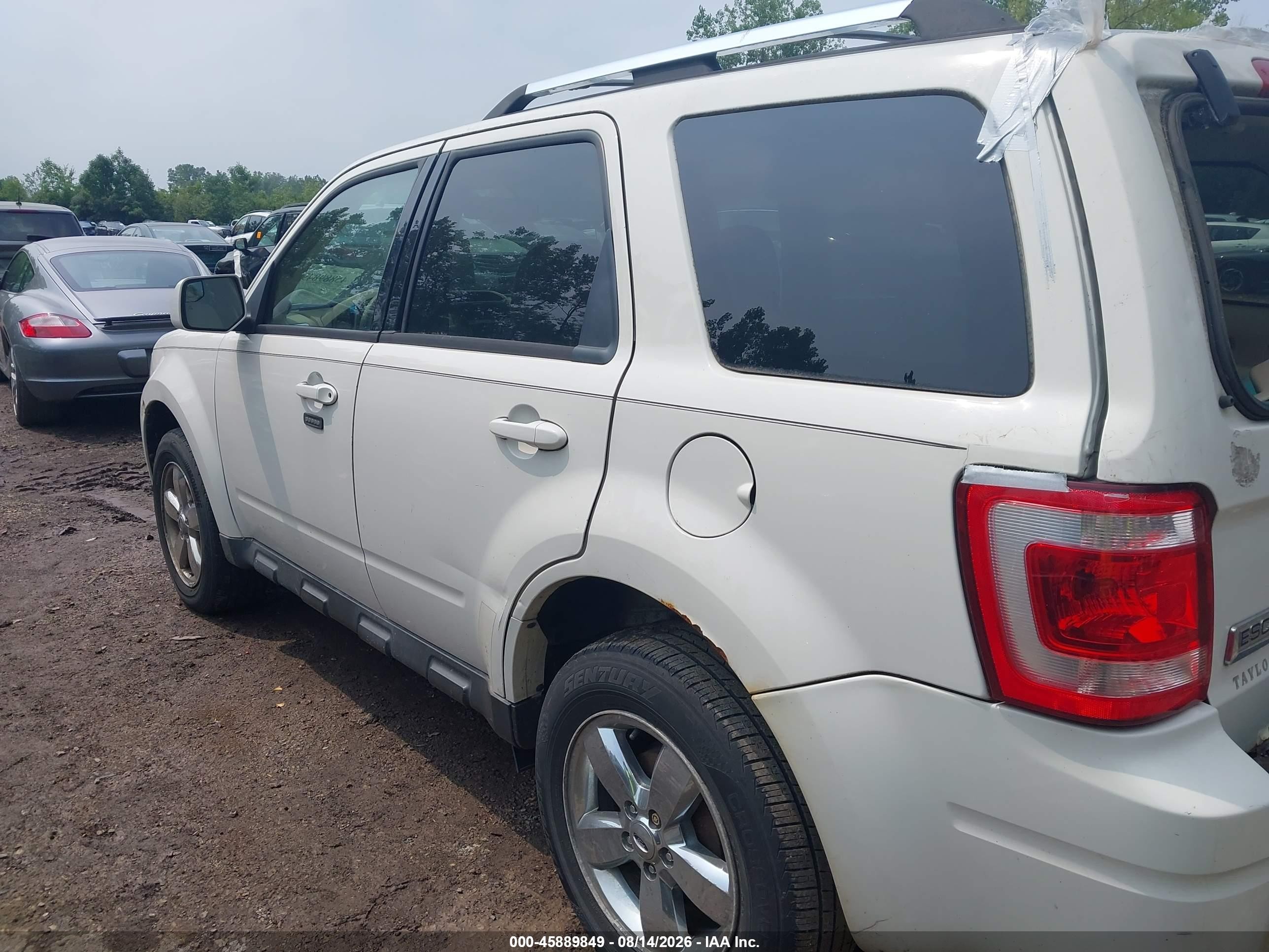 2010 Ford Escape Limited White vin: 1FMCU0E74AKD39238