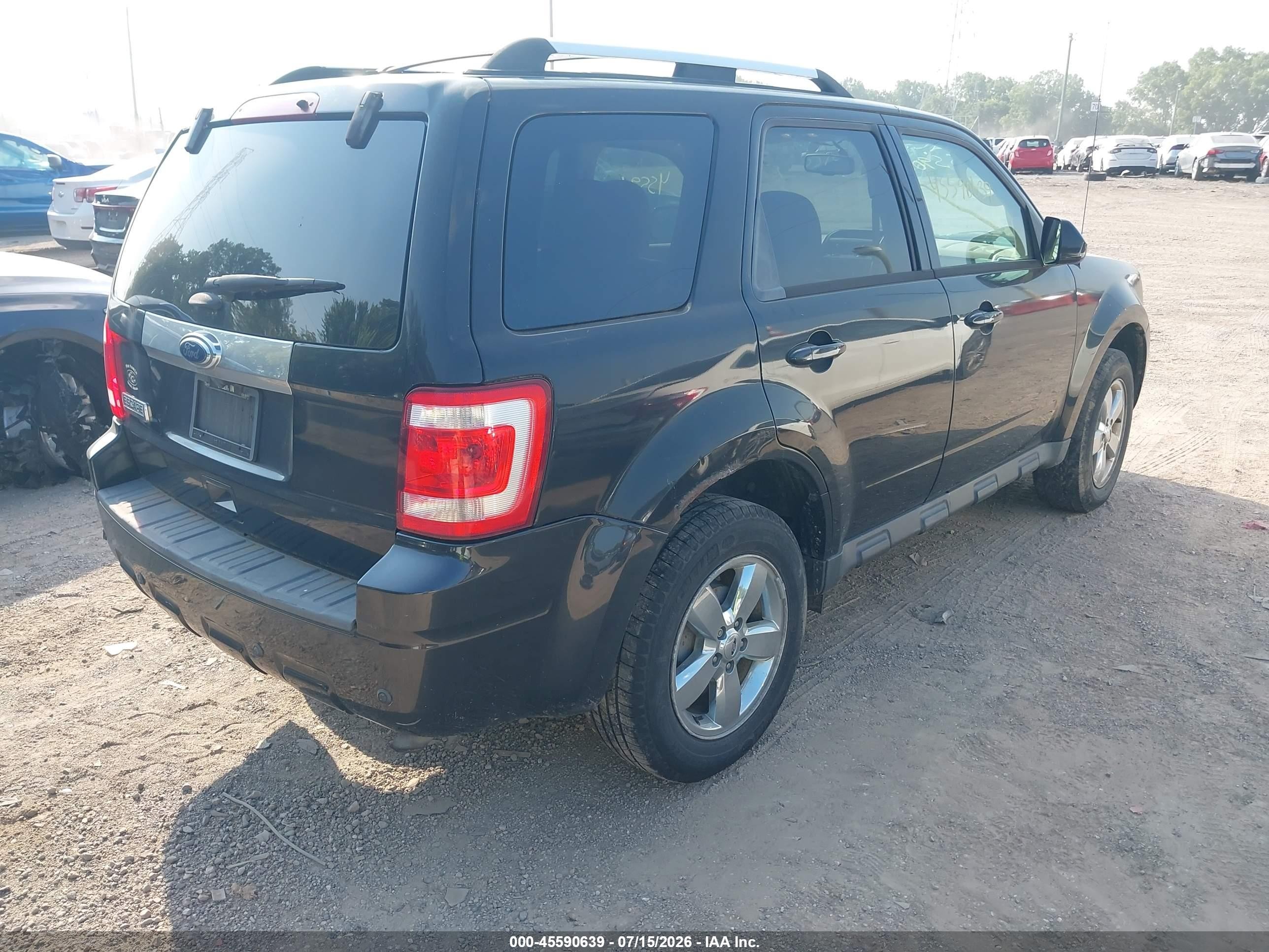2011 Ford Escape Limited Черный vin: 1FMCU0E74BKA92093