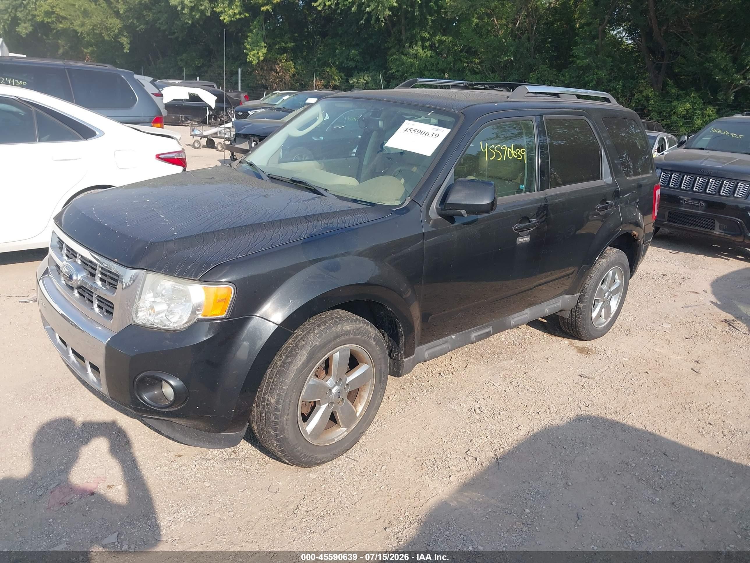 2011 Ford Escape Limited Черный vin: 1FMCU0E74BKA92093