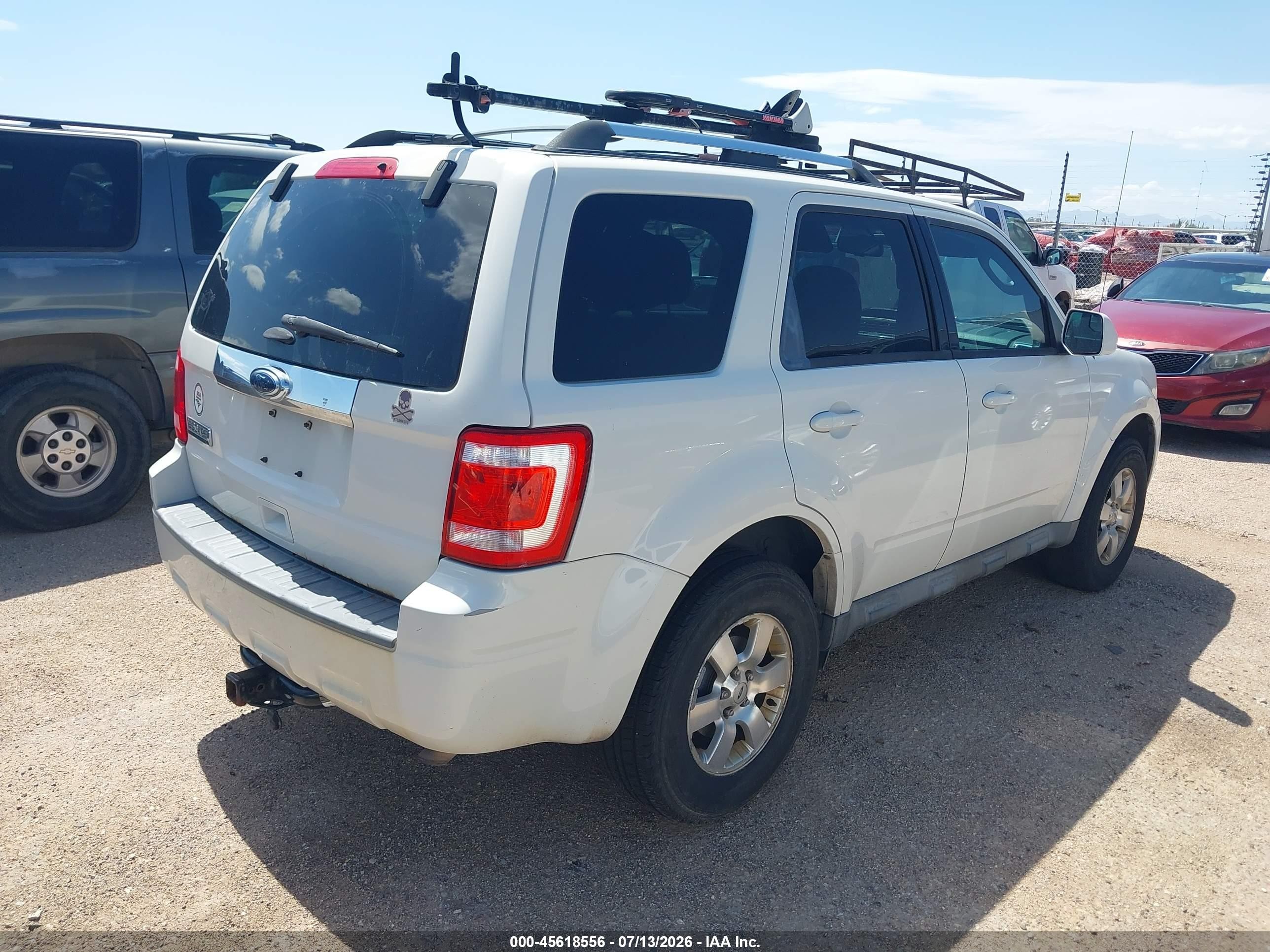 2011 Ford Escape Limited White vin: 1FMCU0E75BKB81848