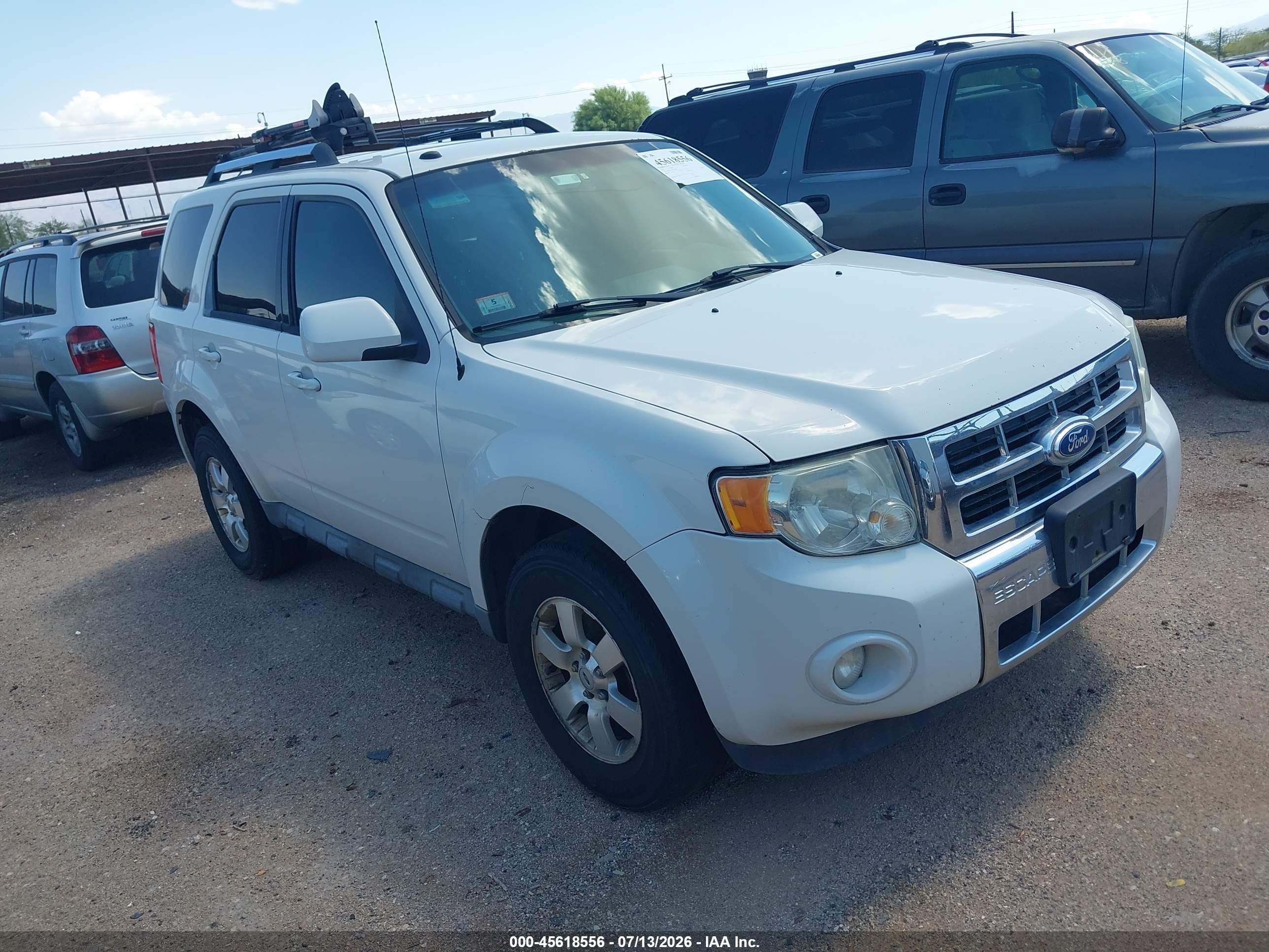 2011 Ford Escape Limited White vin: 1FMCU0E75BKB81848