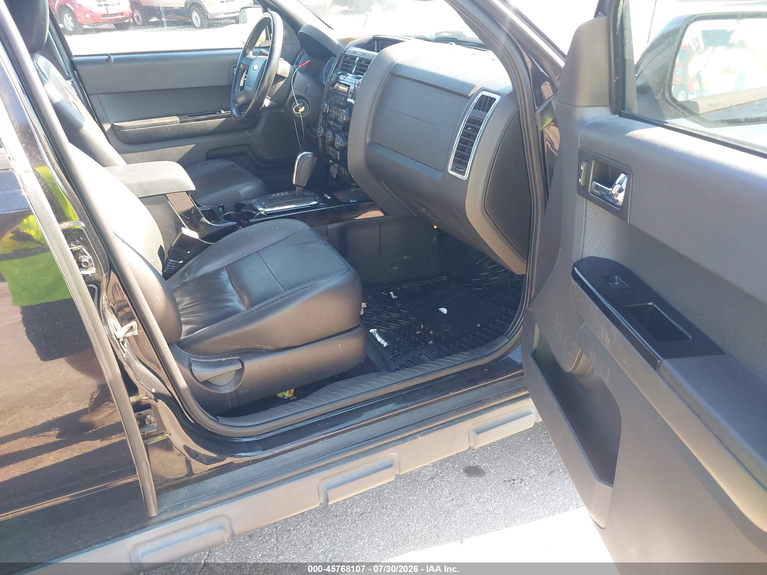 2012 Ford Escape Limited Black vin: 1FMCU0E77CKC05312