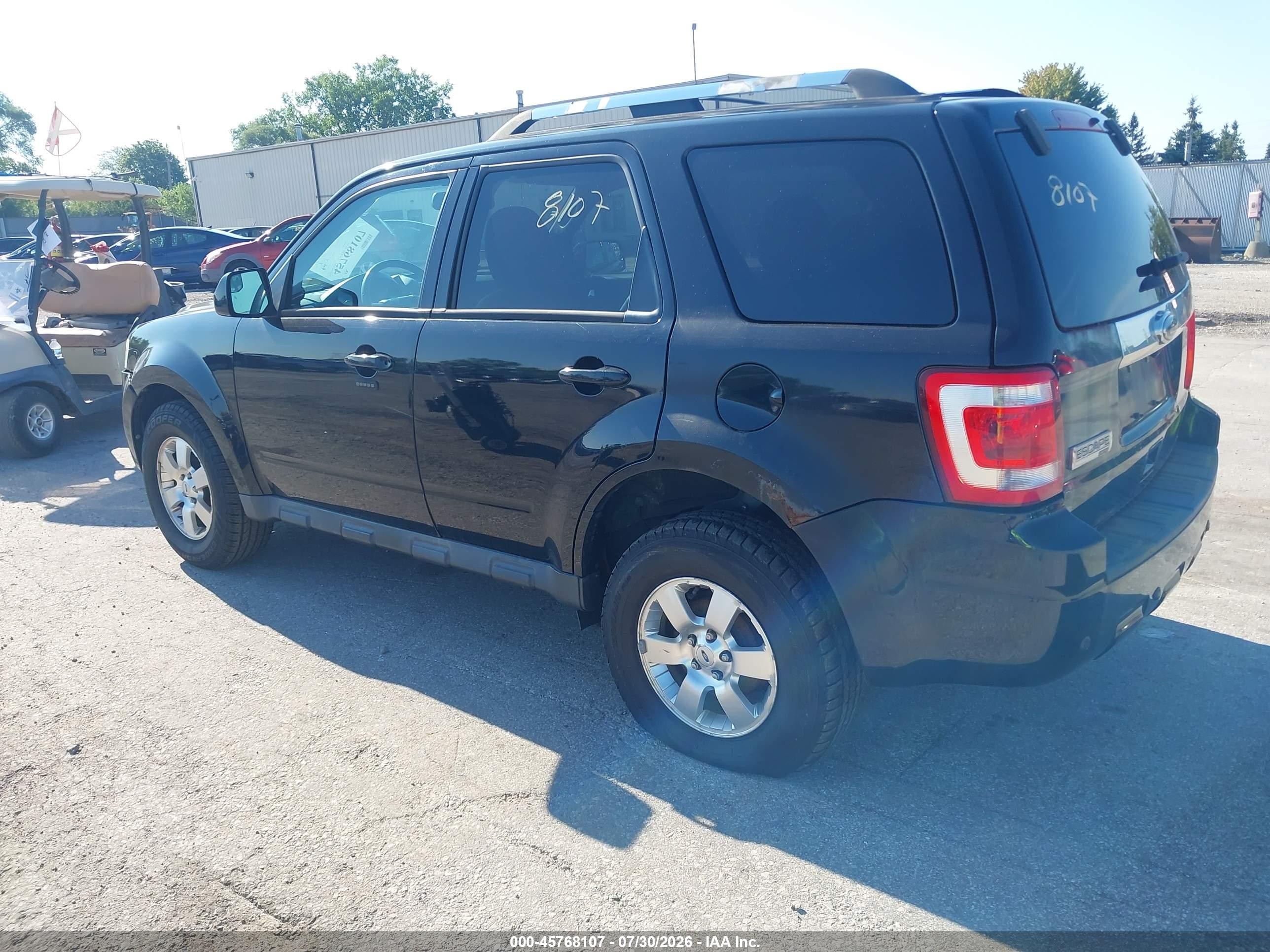 2012 Ford Escape Limited Black vin: 1FMCU0E77CKC05312